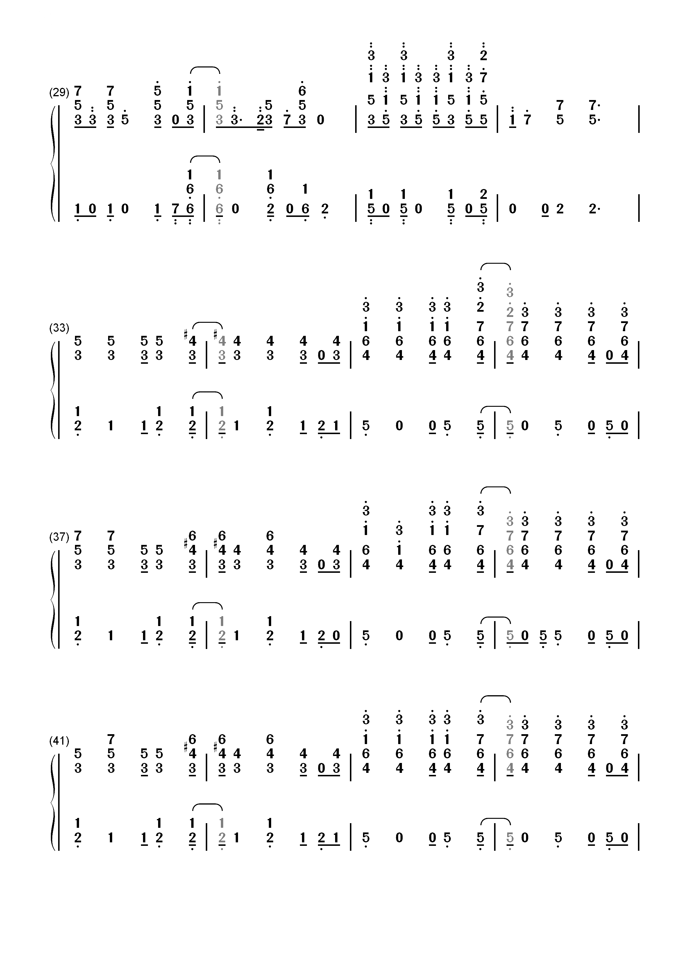 Heatstroke-Calvin Harris双手简谱预览3