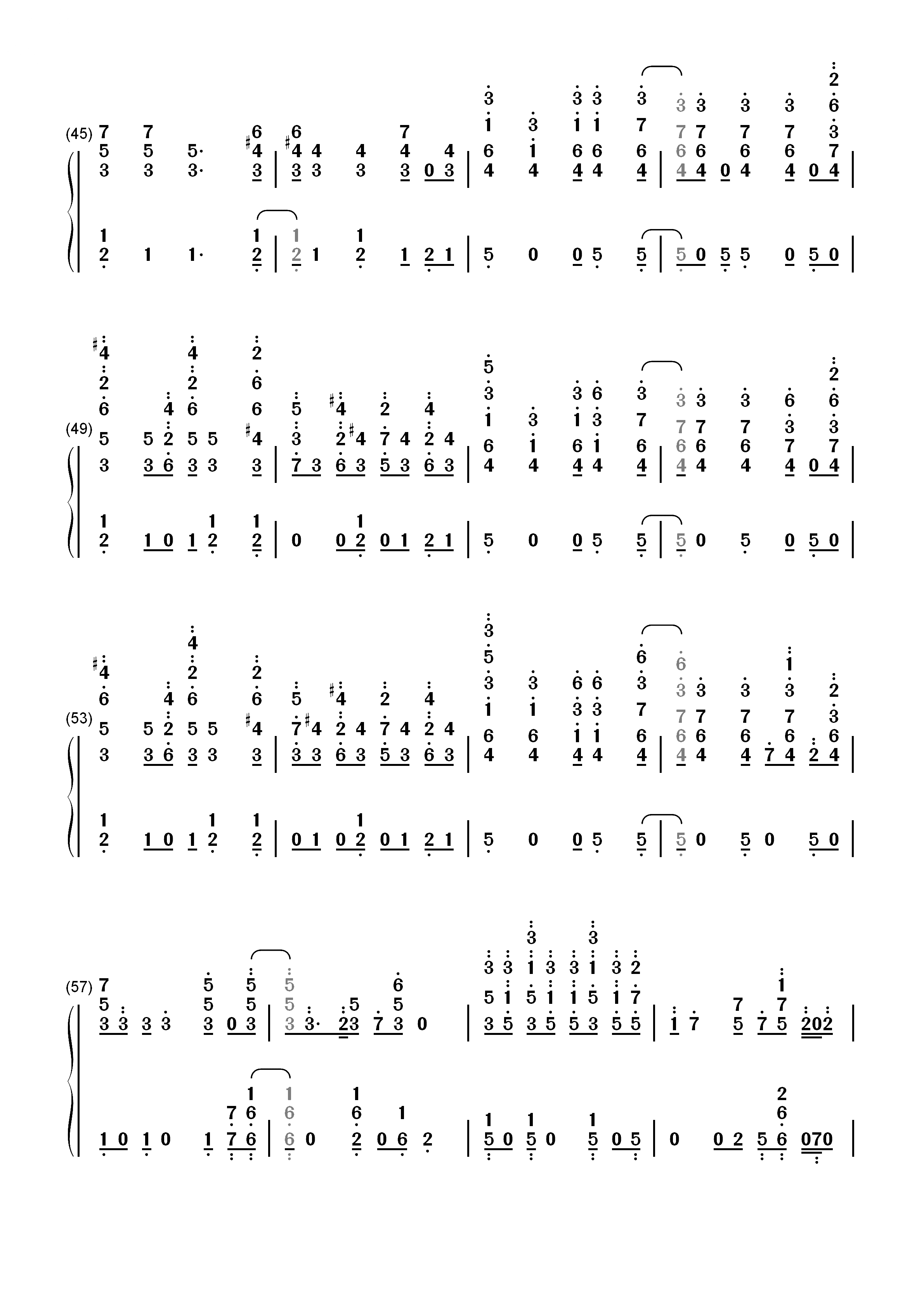 Heatstroke-Calvin Harris双手简谱预览4