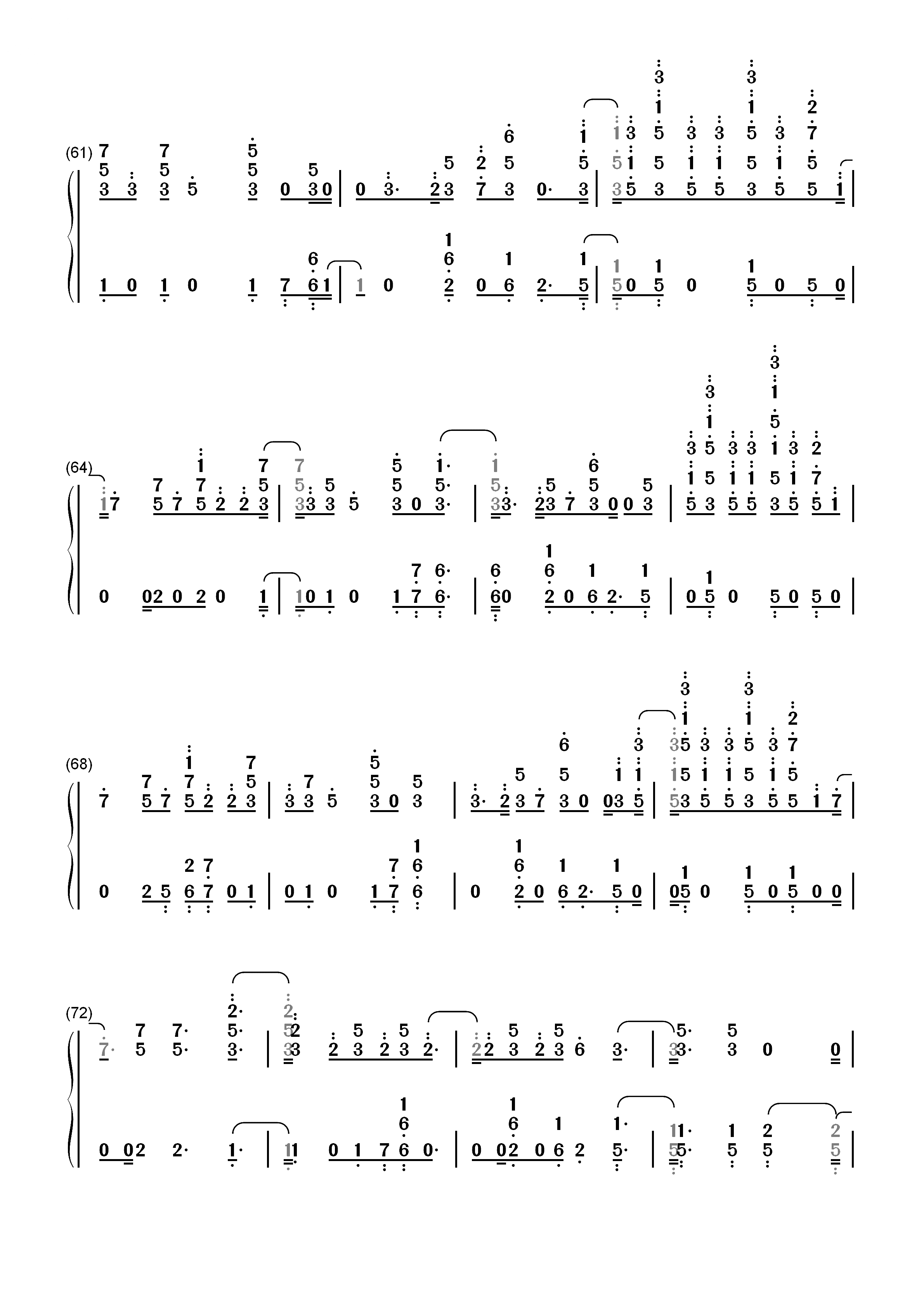 Heatstroke-Calvin Harris双手简谱预览5