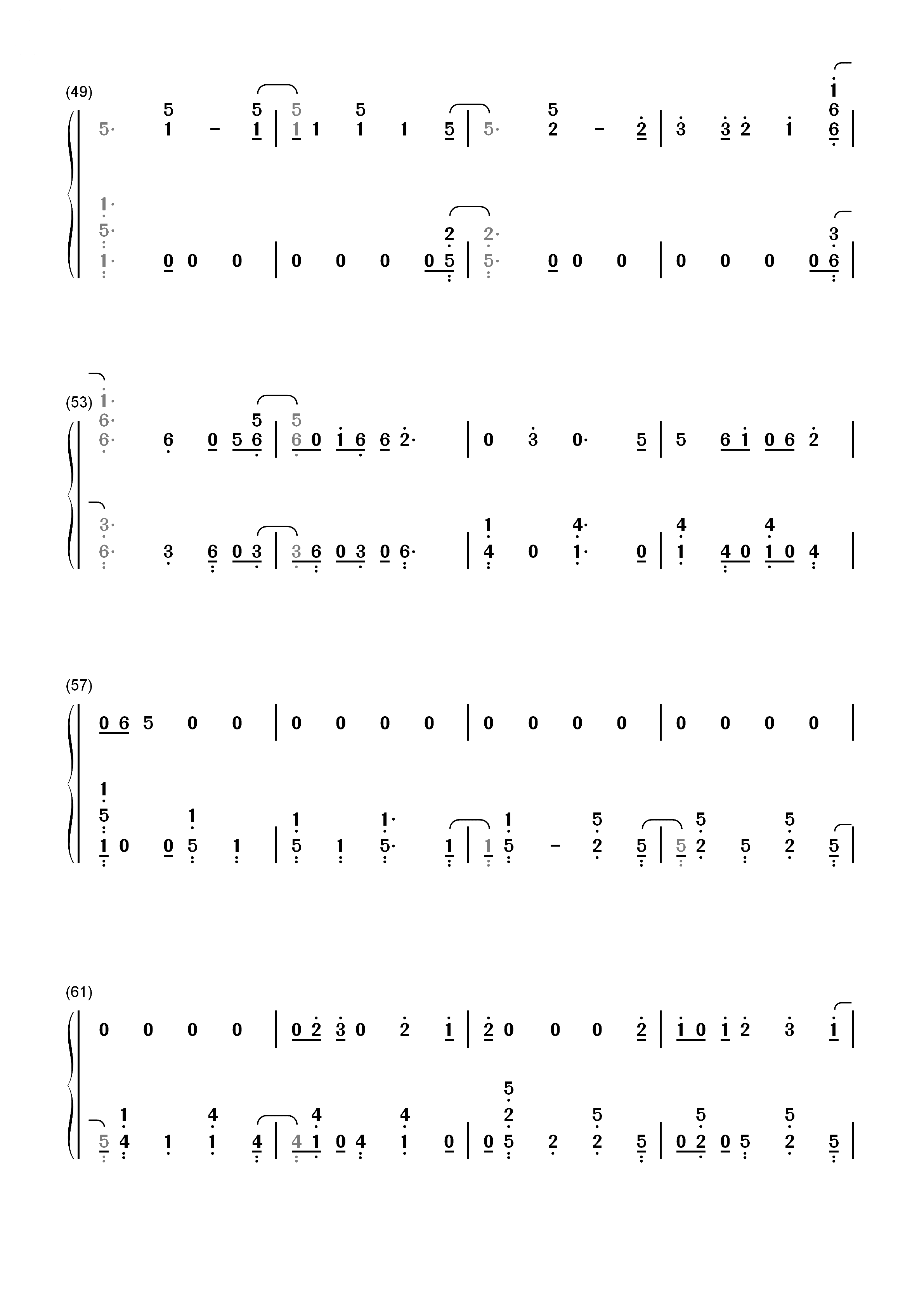 Space Between-后裔2 OST双手简谱预览4