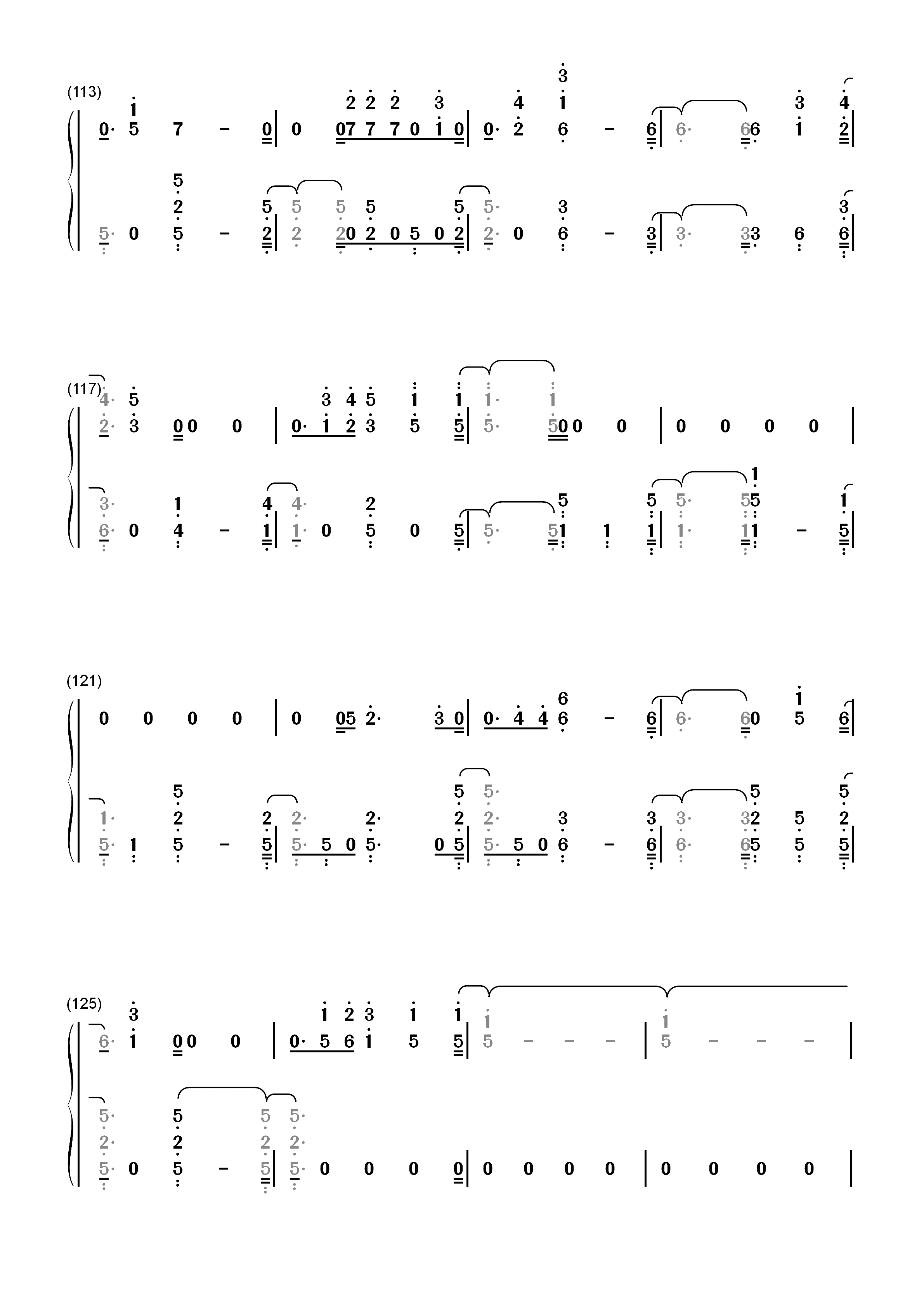 Space Between-后裔2 OST双手简谱预览8