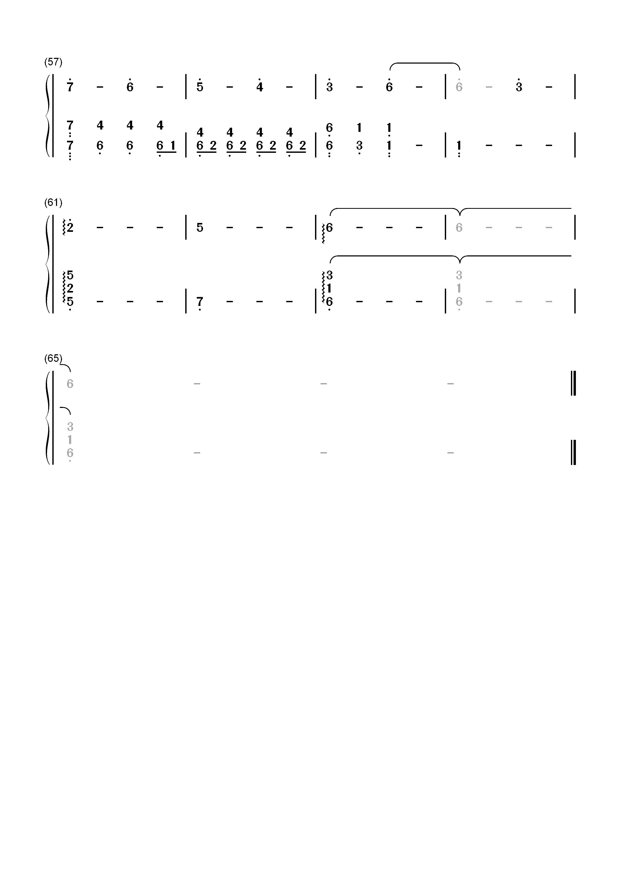 Aloys Theme-地平线 黎明时分BGM双手简谱预览4