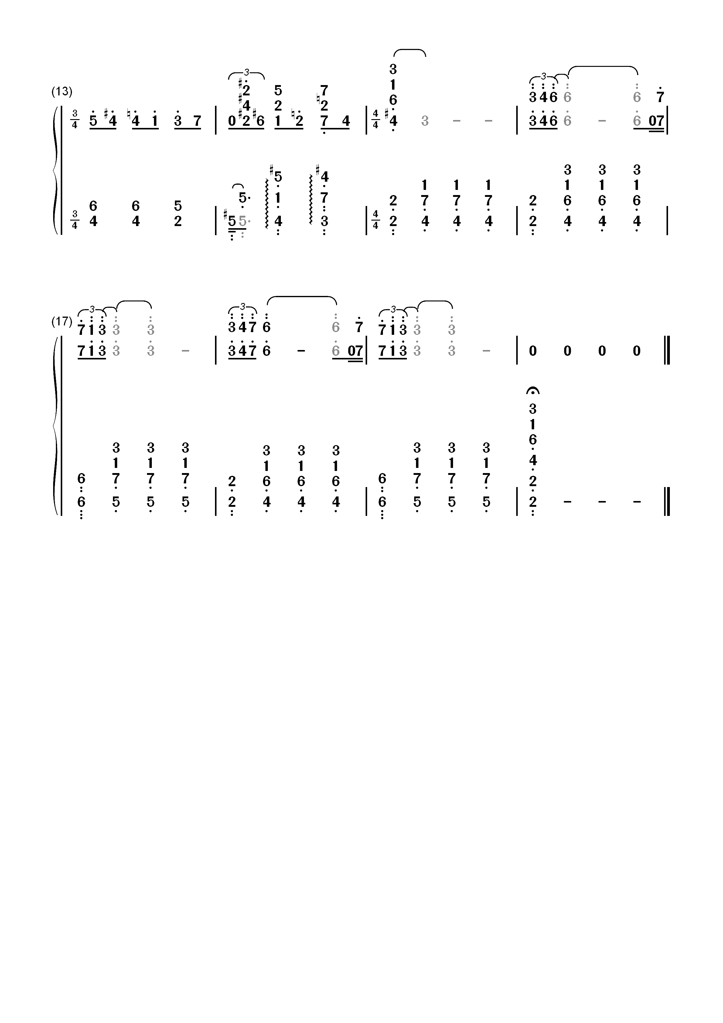 Before Long-坂本龙一双手简谱预览2