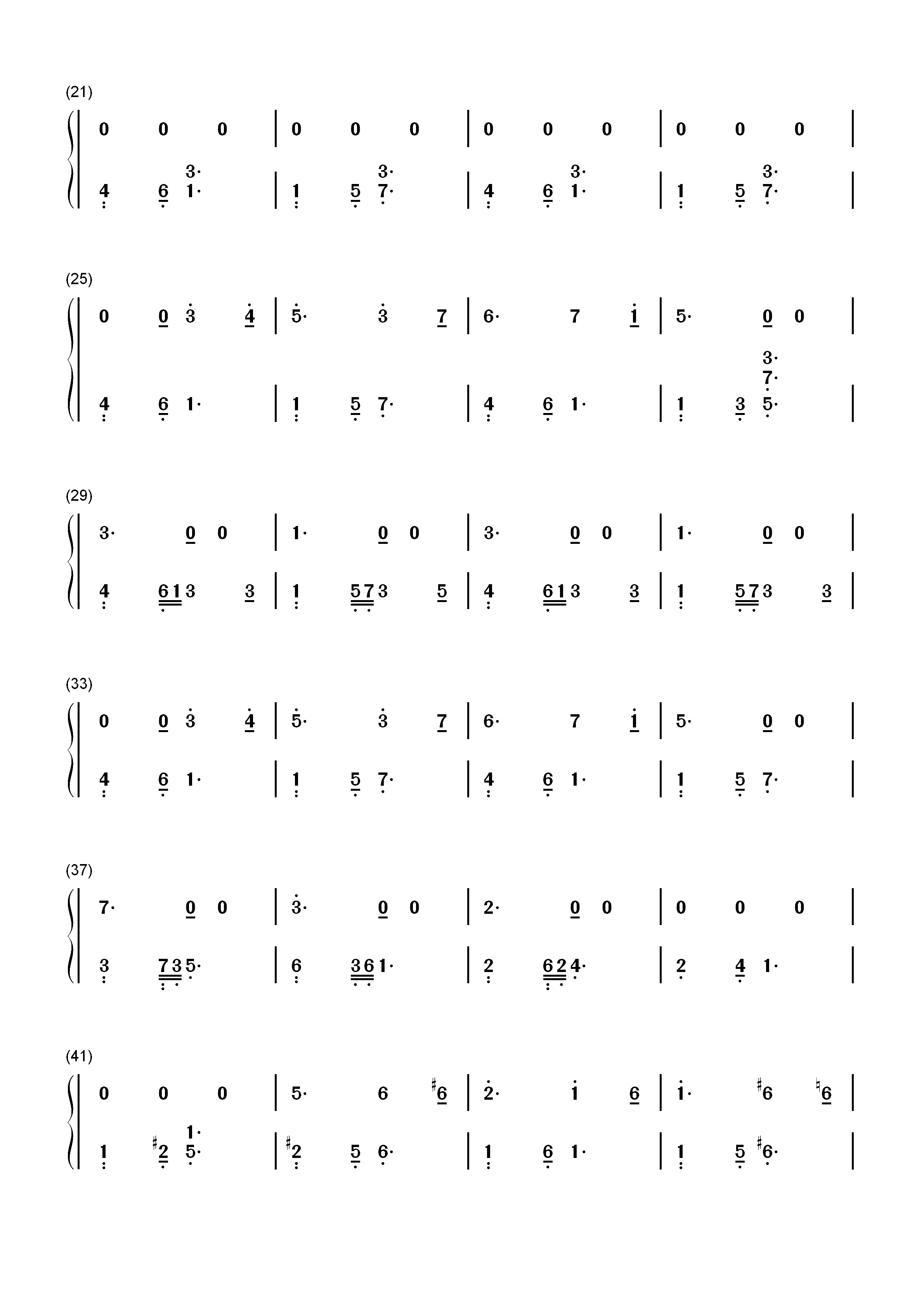 Gymnopedie Variation双手简谱预览2