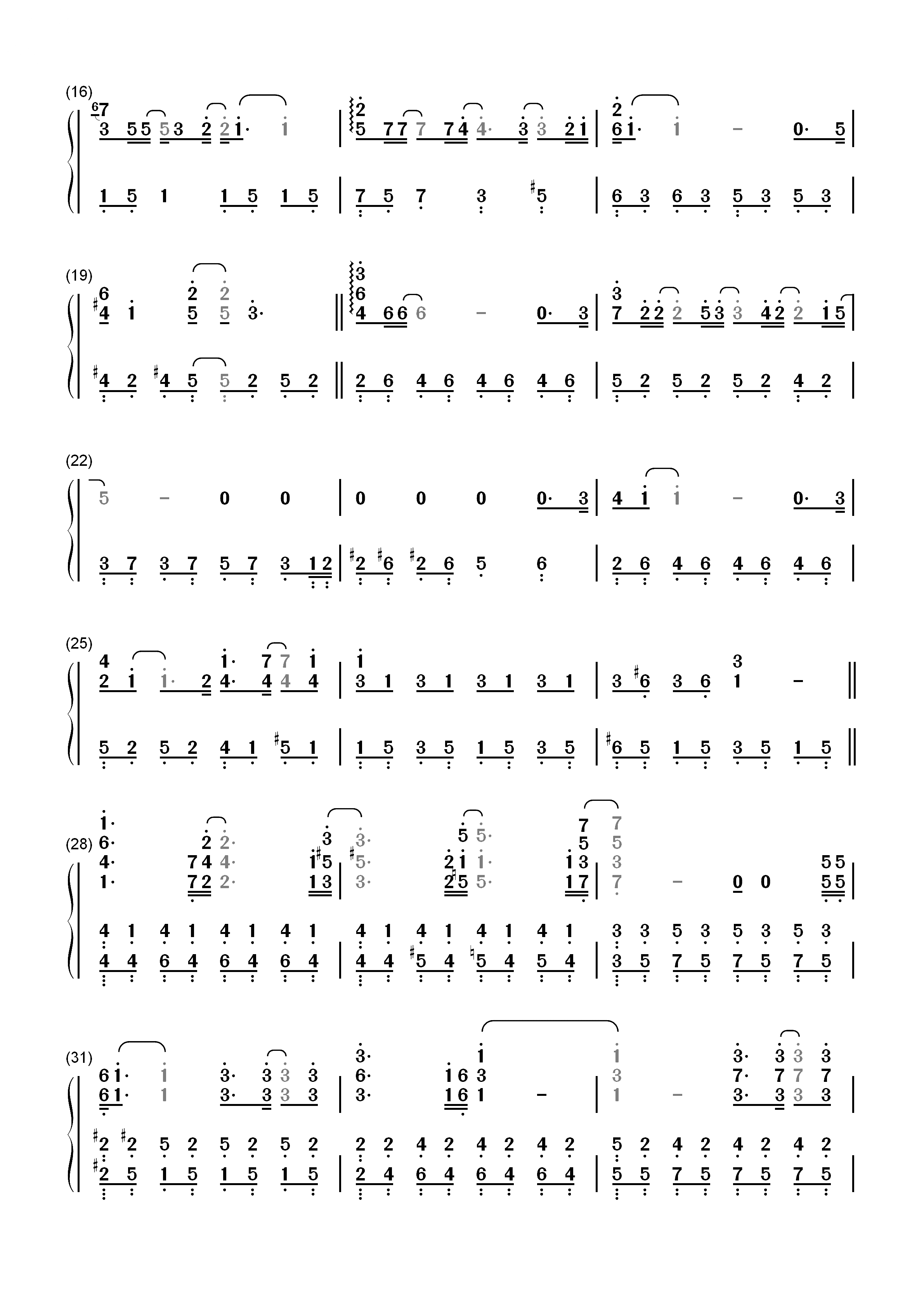 恋をしたのは-声之形主题曲双手简谱预览2