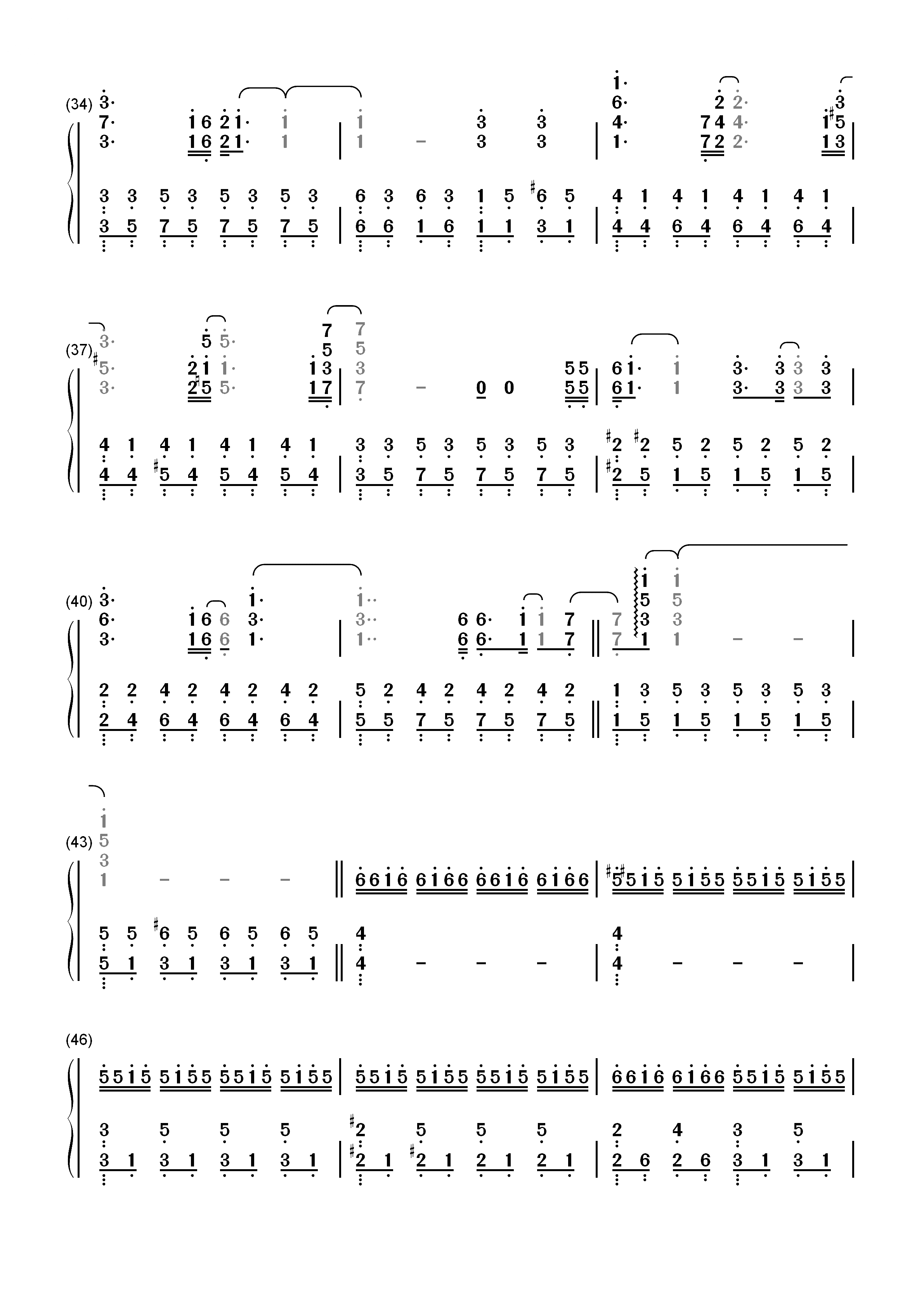 恋をしたのは-声之形主题曲双手简谱预览3