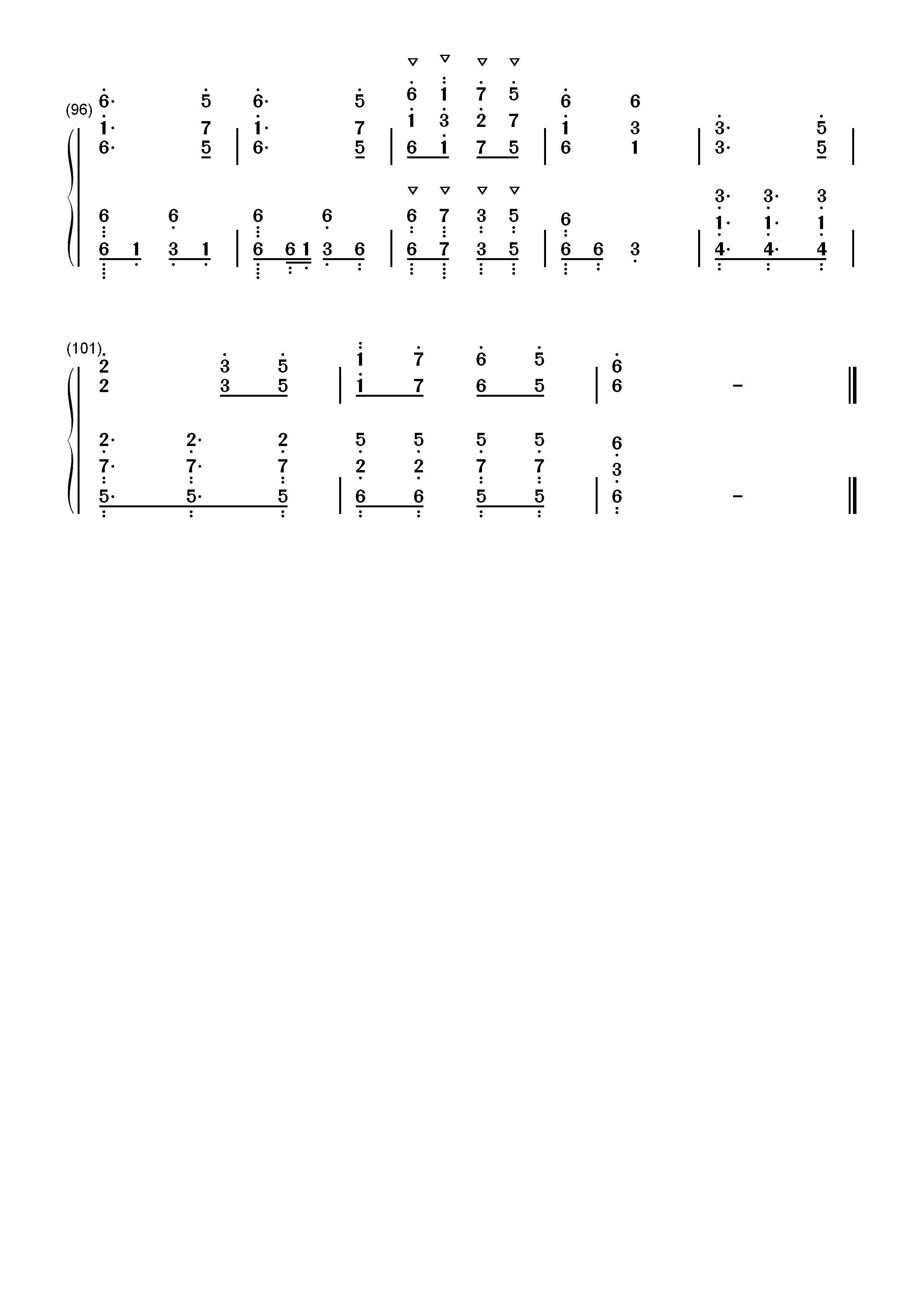 桃源恋歌-GARNIDELIA双手简谱预览5