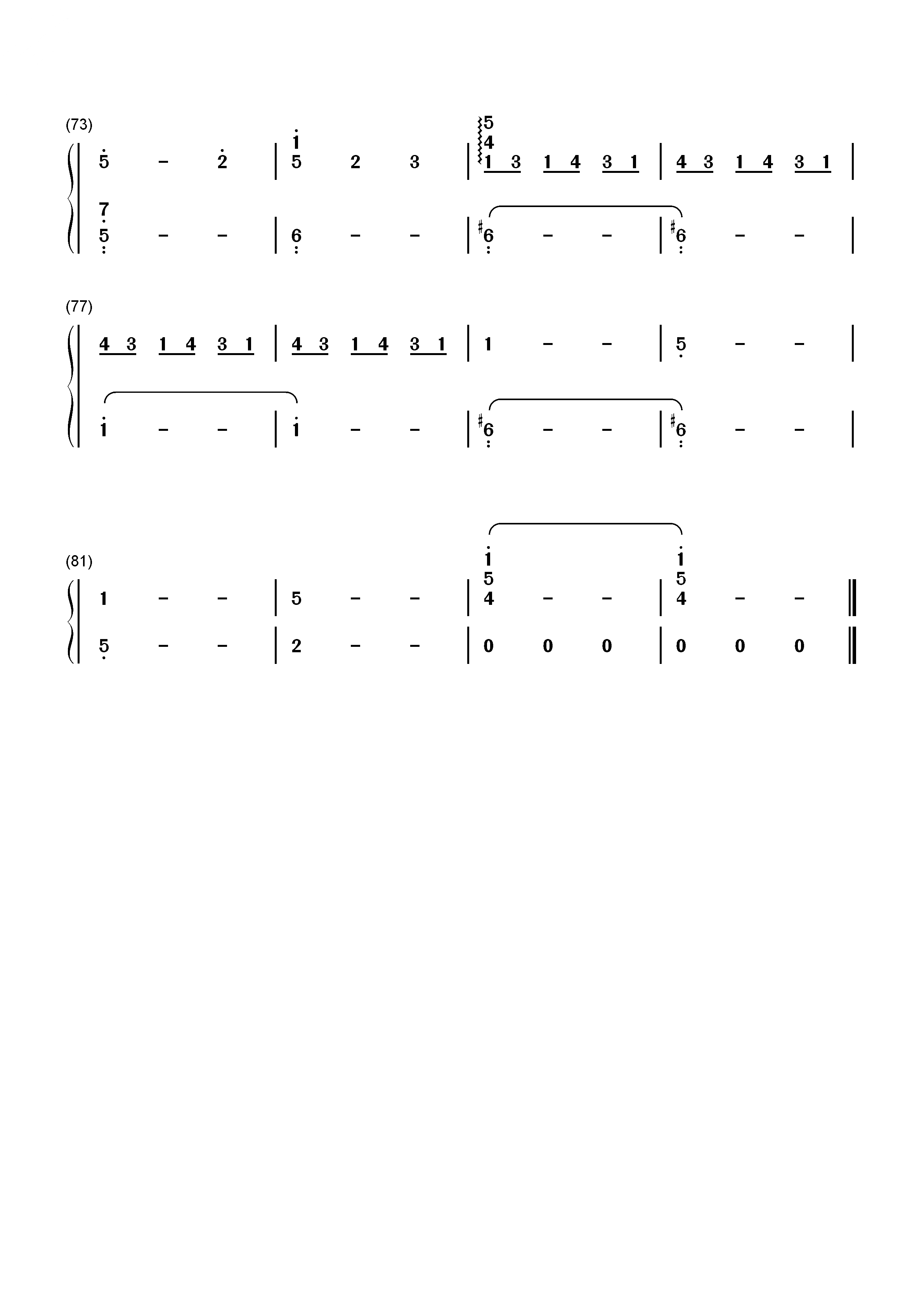 私の嘘 PianoSolo-四月是你的谎言OST双手简谱预览4