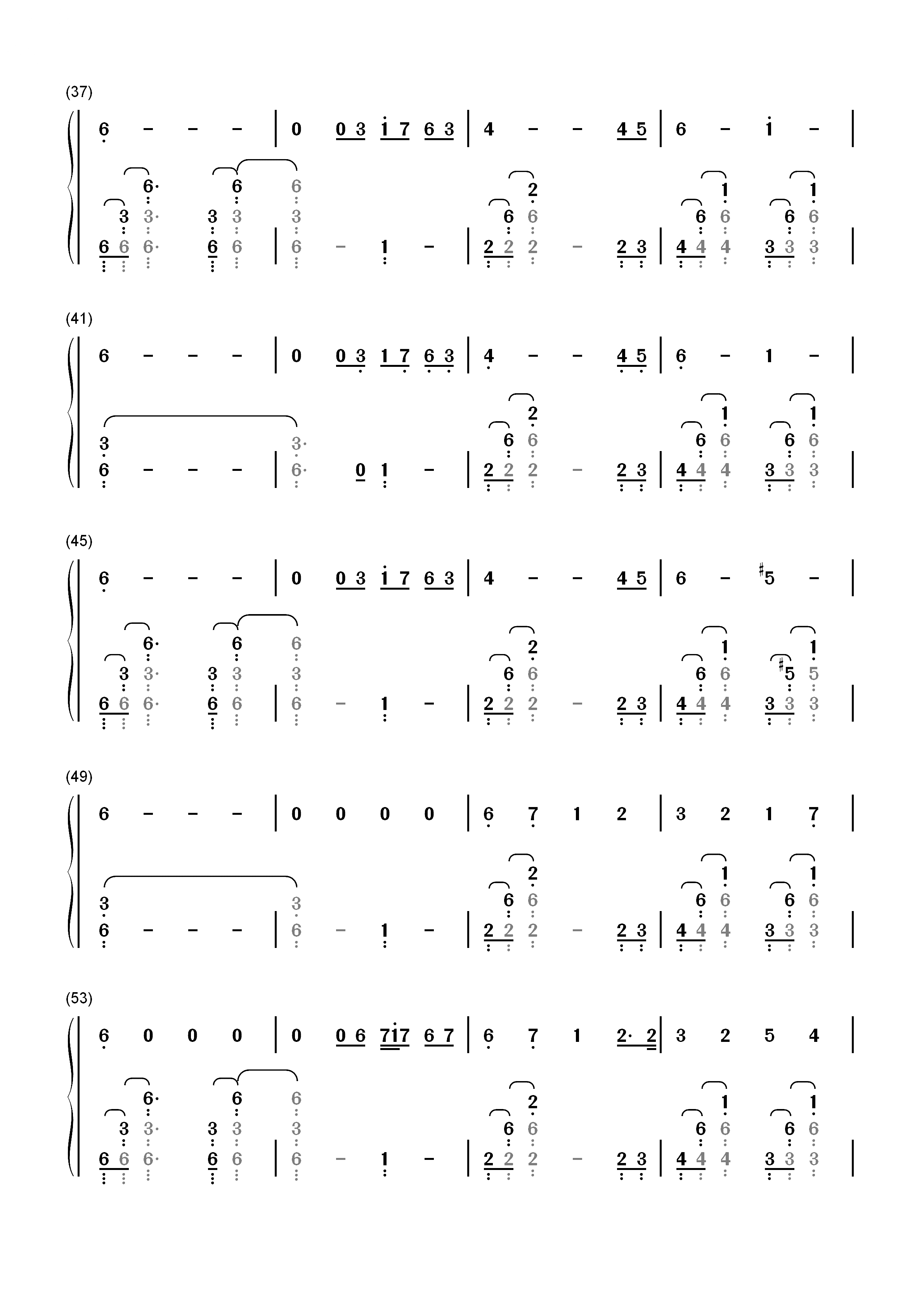 Superman-Eminem双手简谱预览3