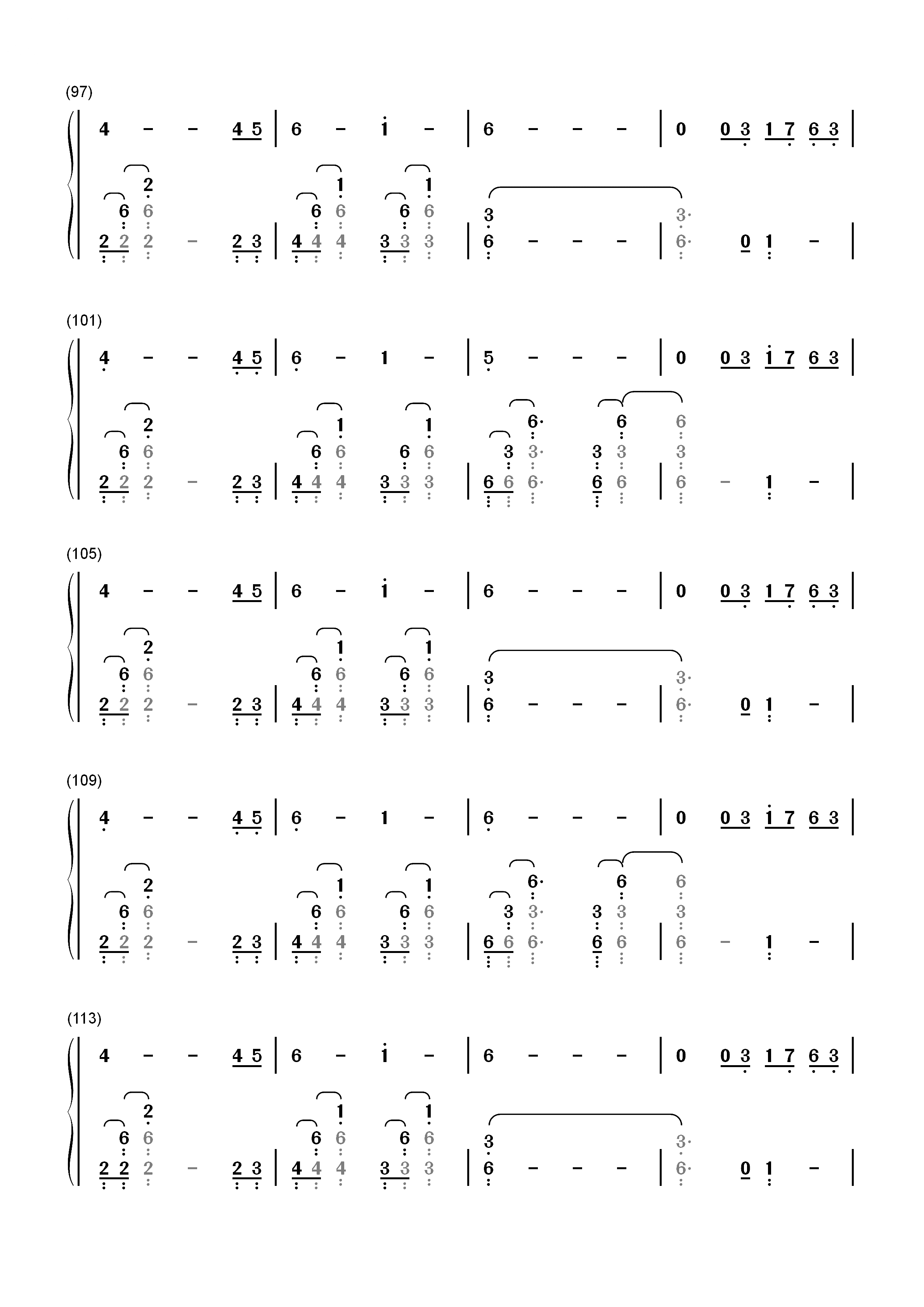 Superman-Eminem双手简谱预览6