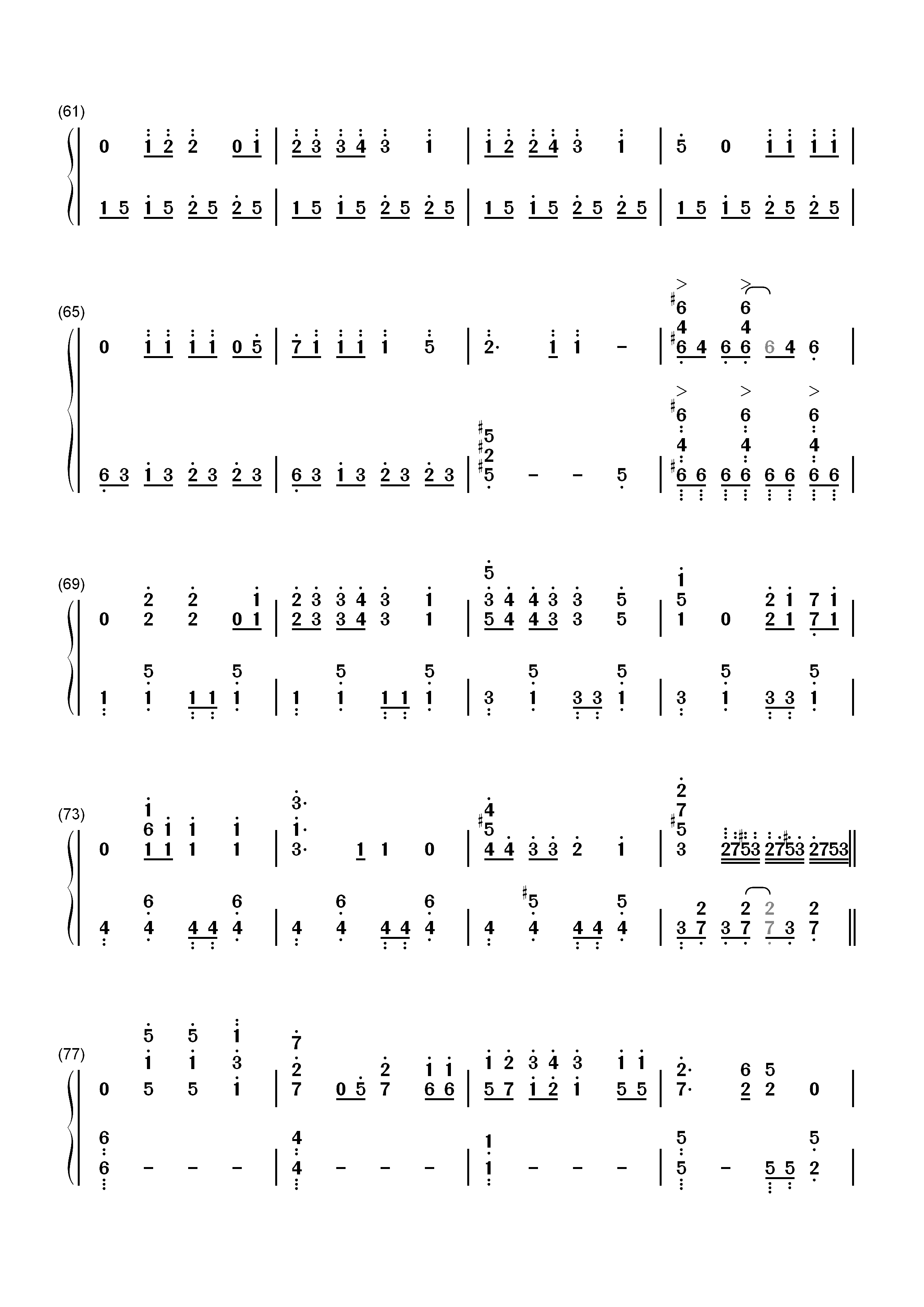 だってアタシのヒーロー-我的英雄学院第二季ED双手简谱预览4