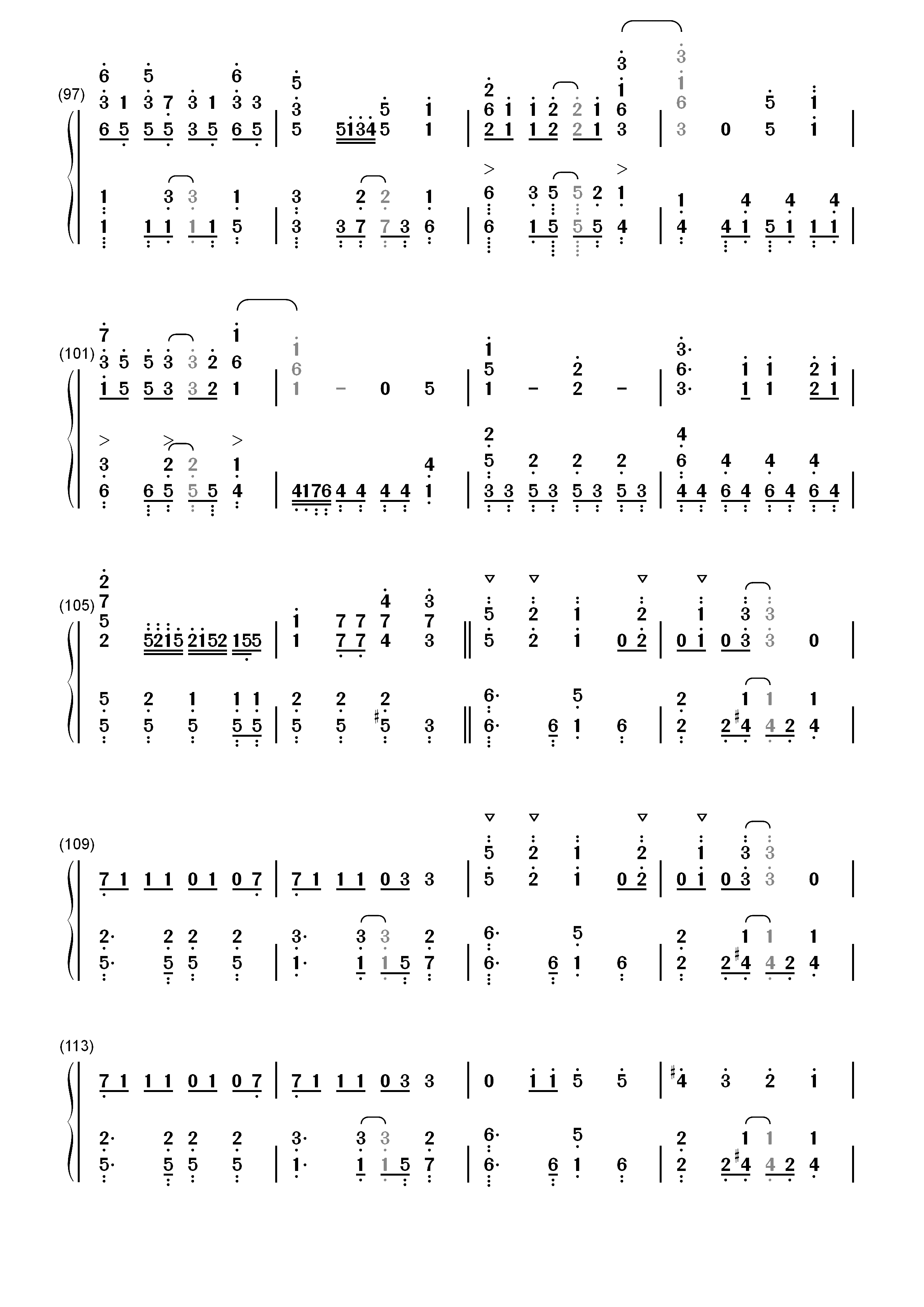 だってアタシのヒーロー-我的英雄学院第二季ED双手简谱预览6