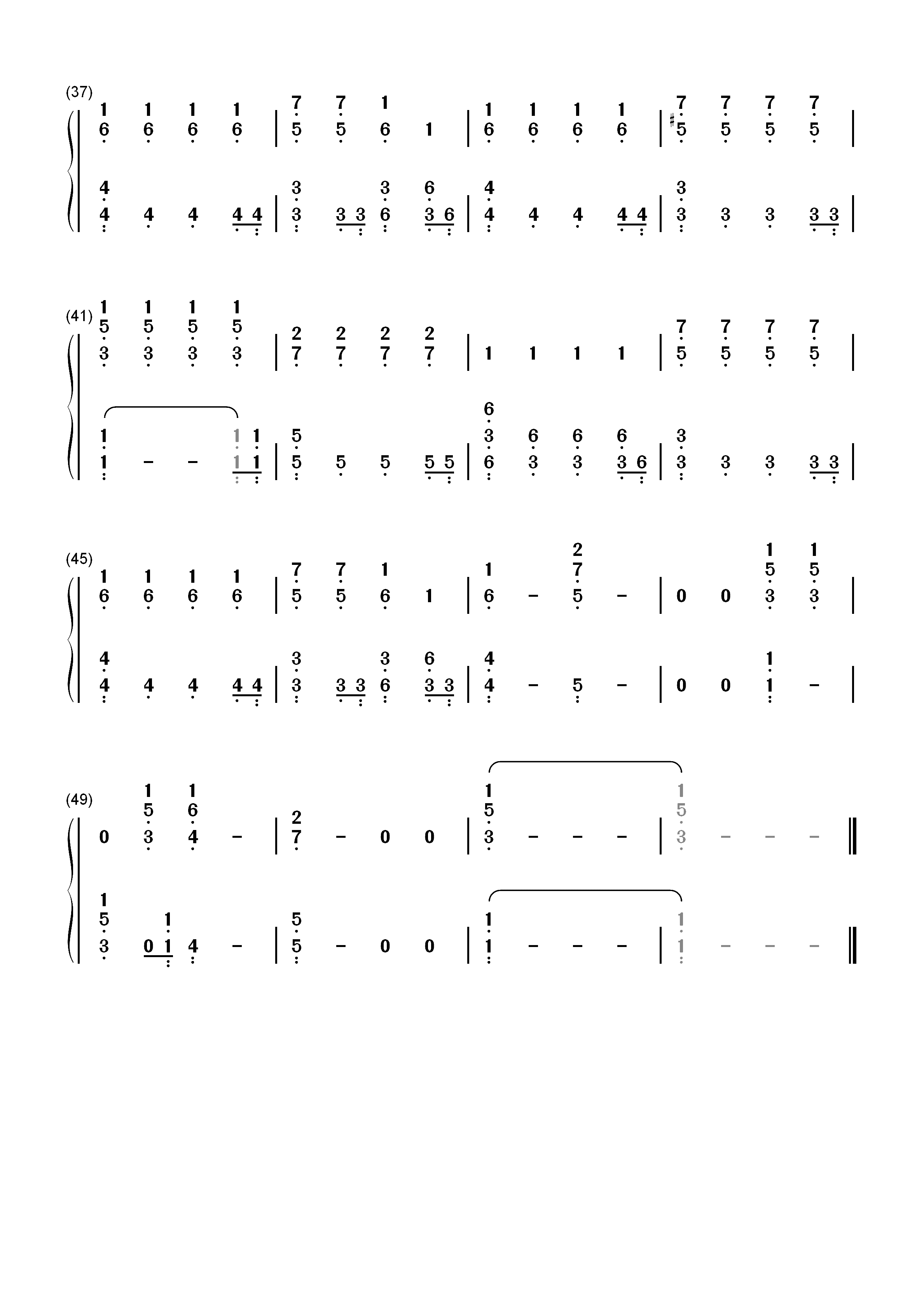 体面-伴奏谱-前任3再见前任插曲双手简谱预览3