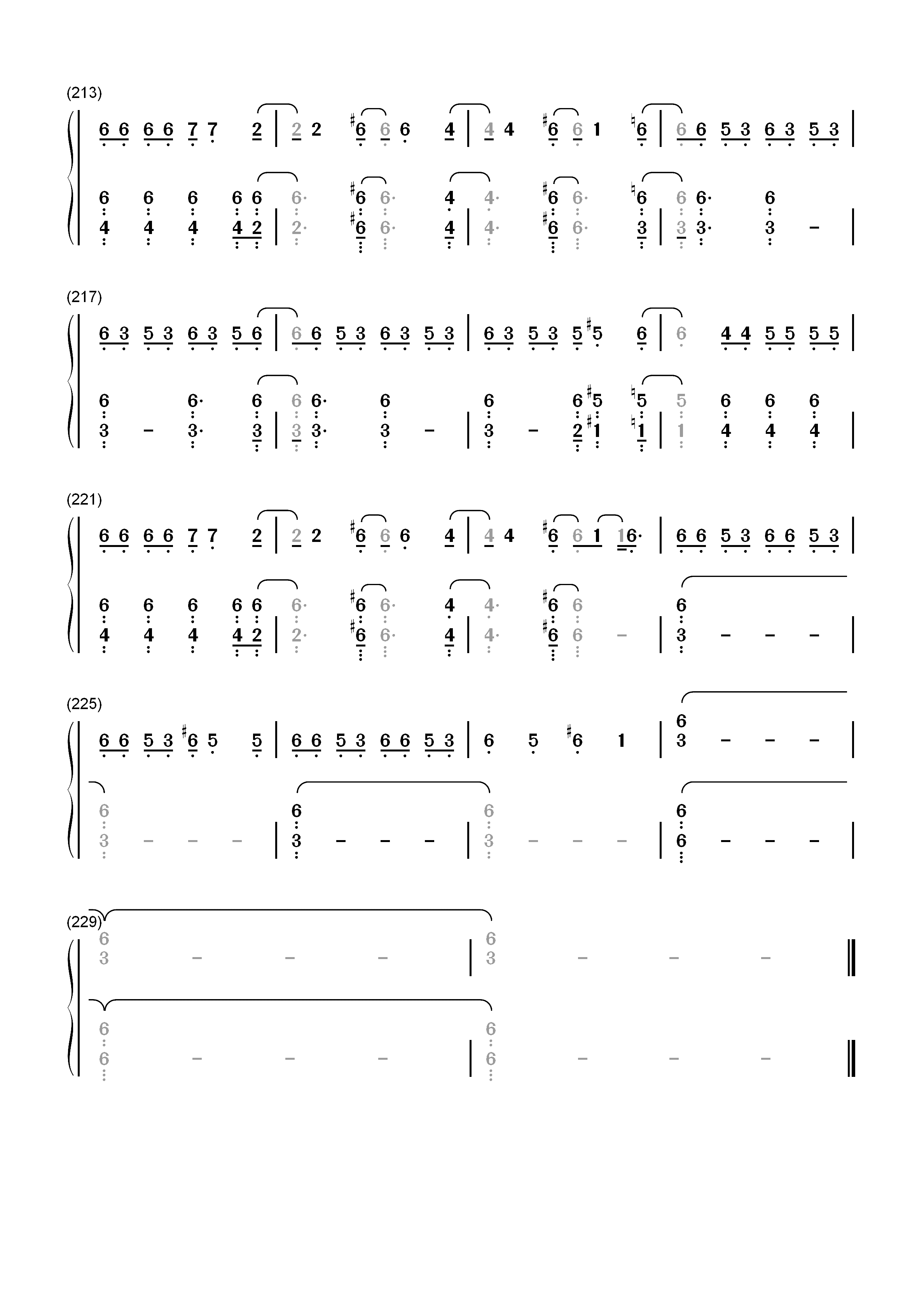 嘆きのリフレイン-闪之轨迹Ⅲ ED双手简谱预览10