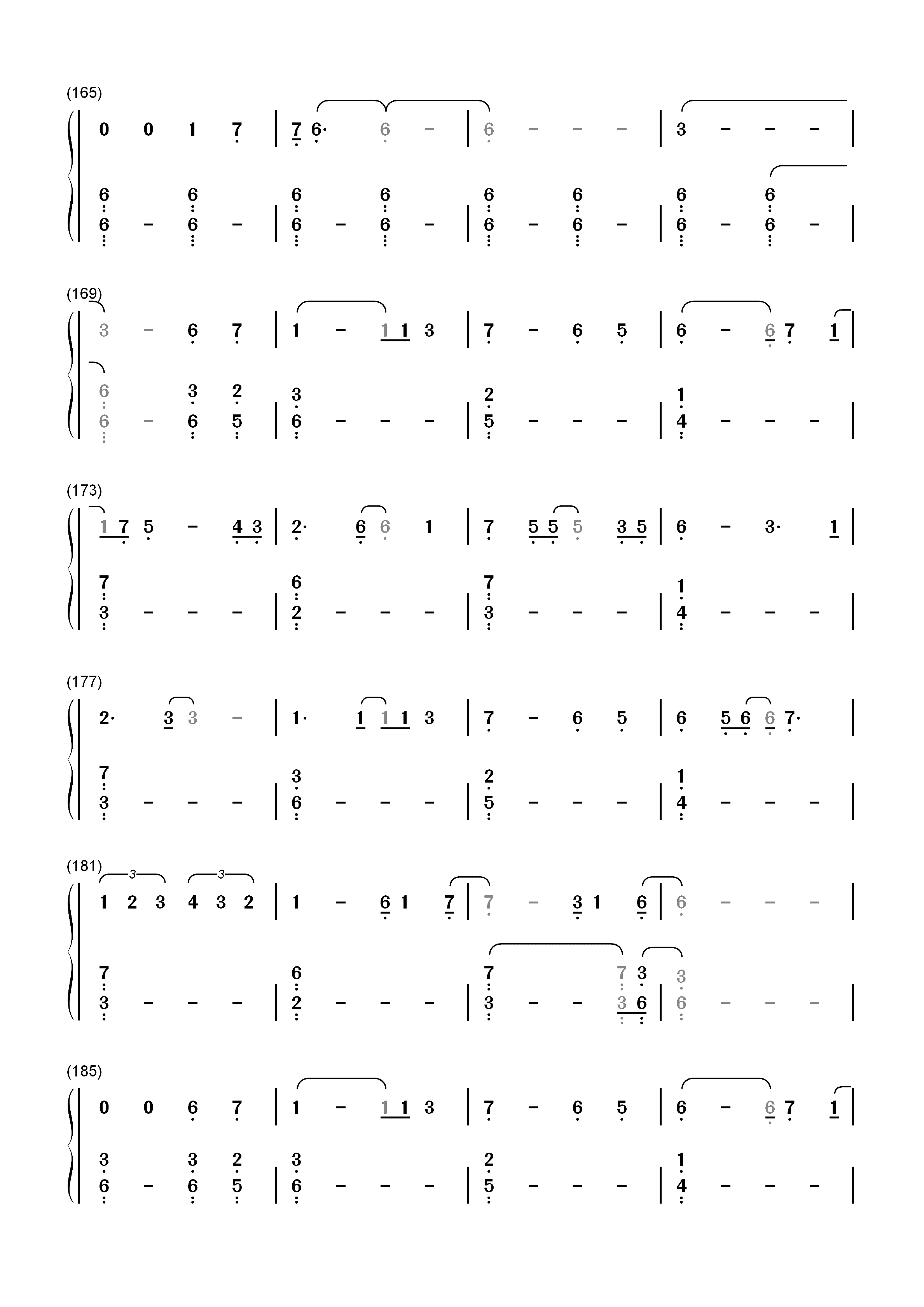 嘆きのリフレイン-闪之轨迹Ⅲ ED双手简谱预览8