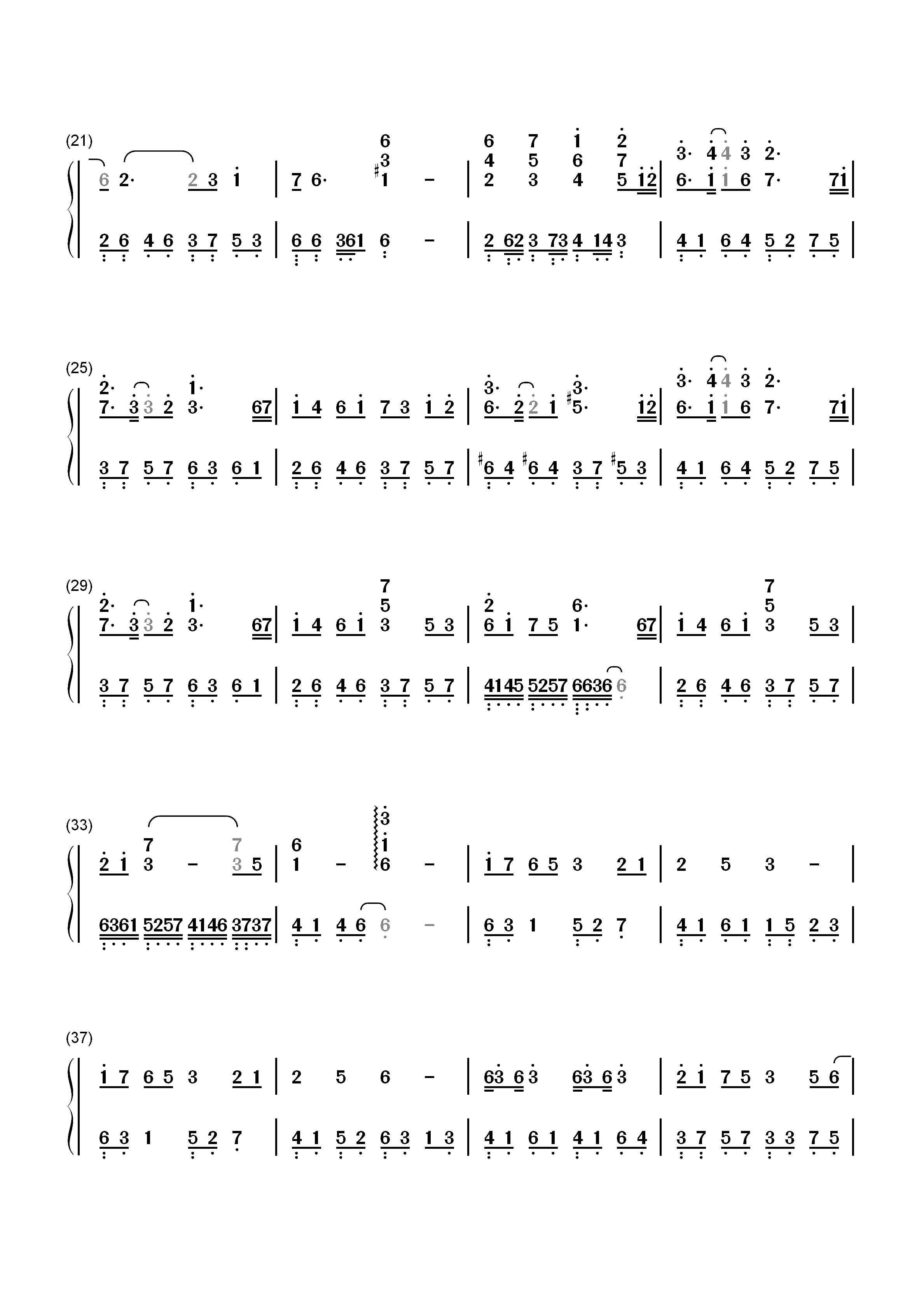 凤囚凰-凤囚凰主题曲双手简谱预览2