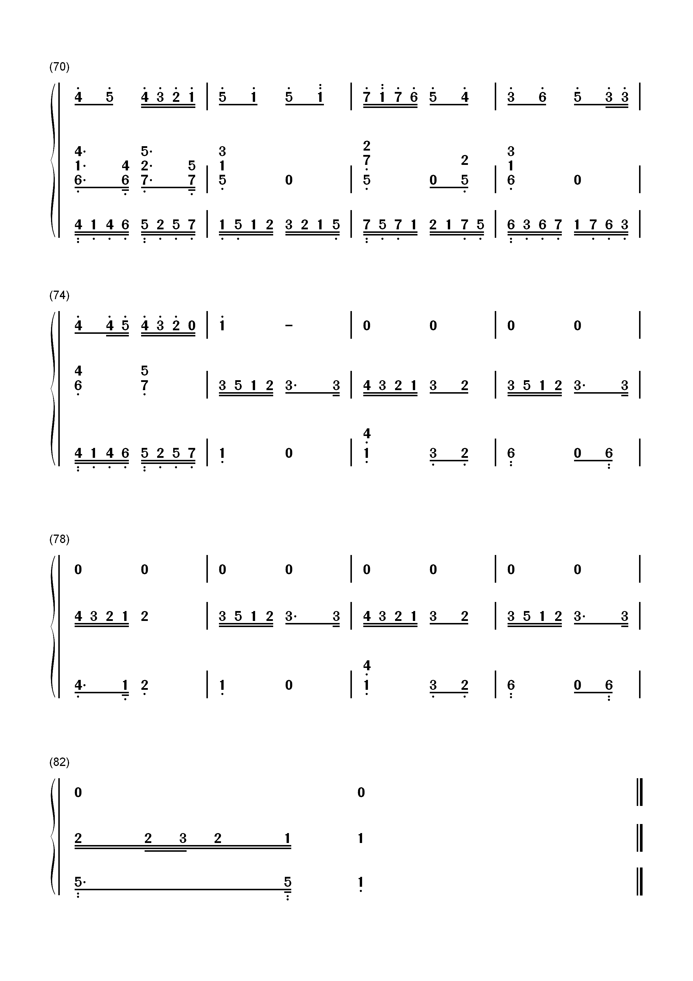 香水百合-张韶涵双手简谱预览6