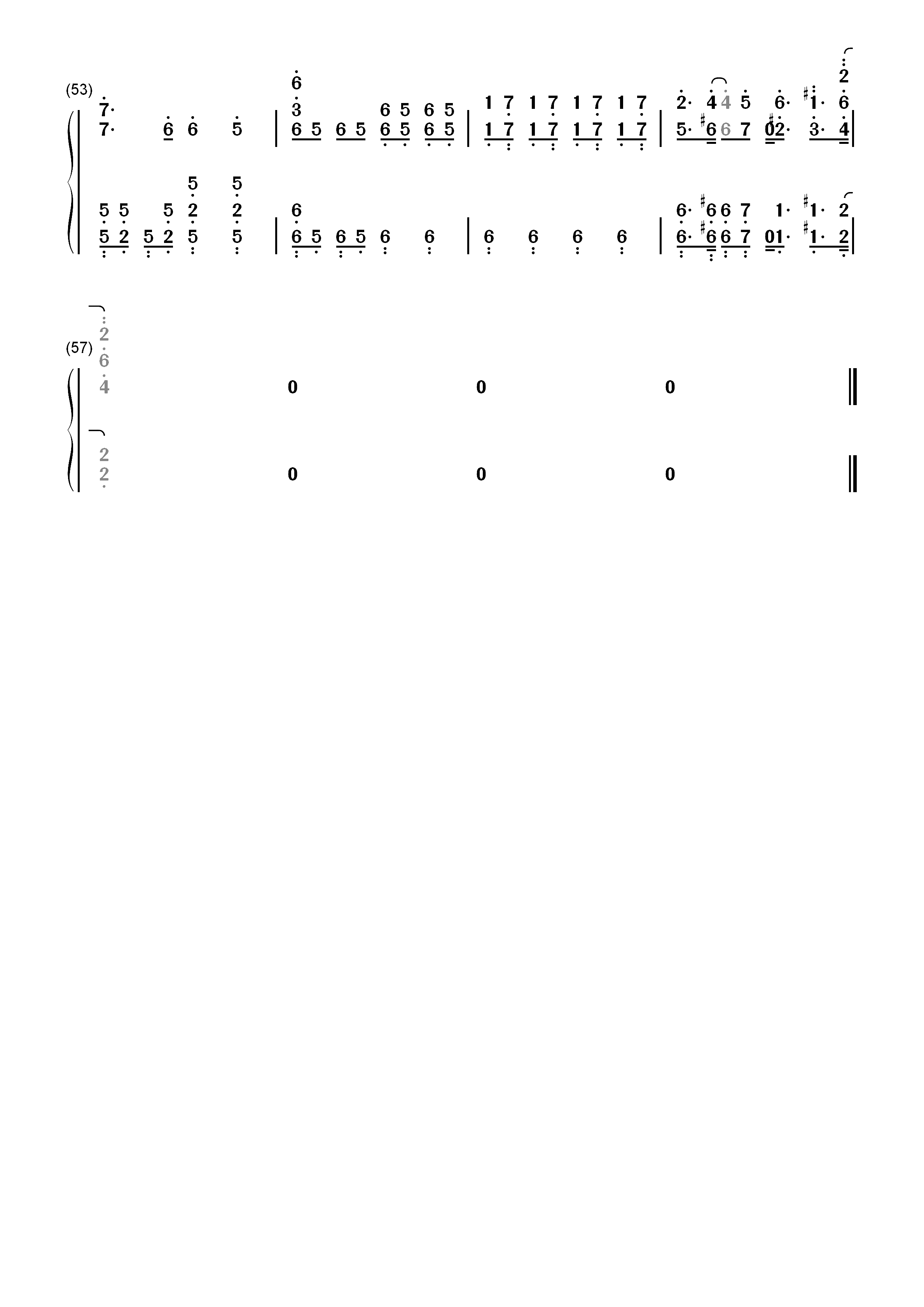 シンボル-食戟之灵餐之皿OP双手简谱预览4