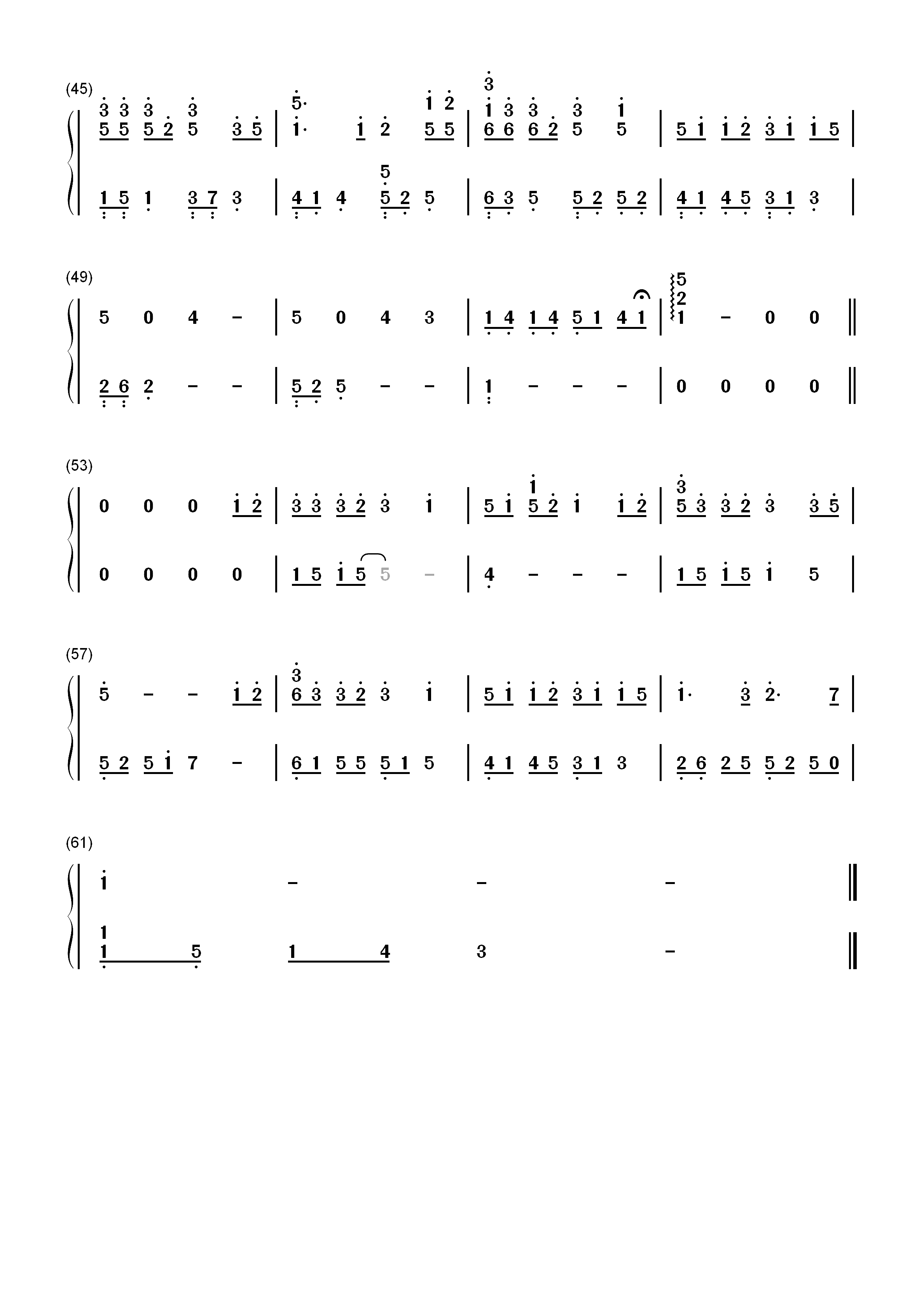 いつかのひかり-霜月はるか双手简谱预览3