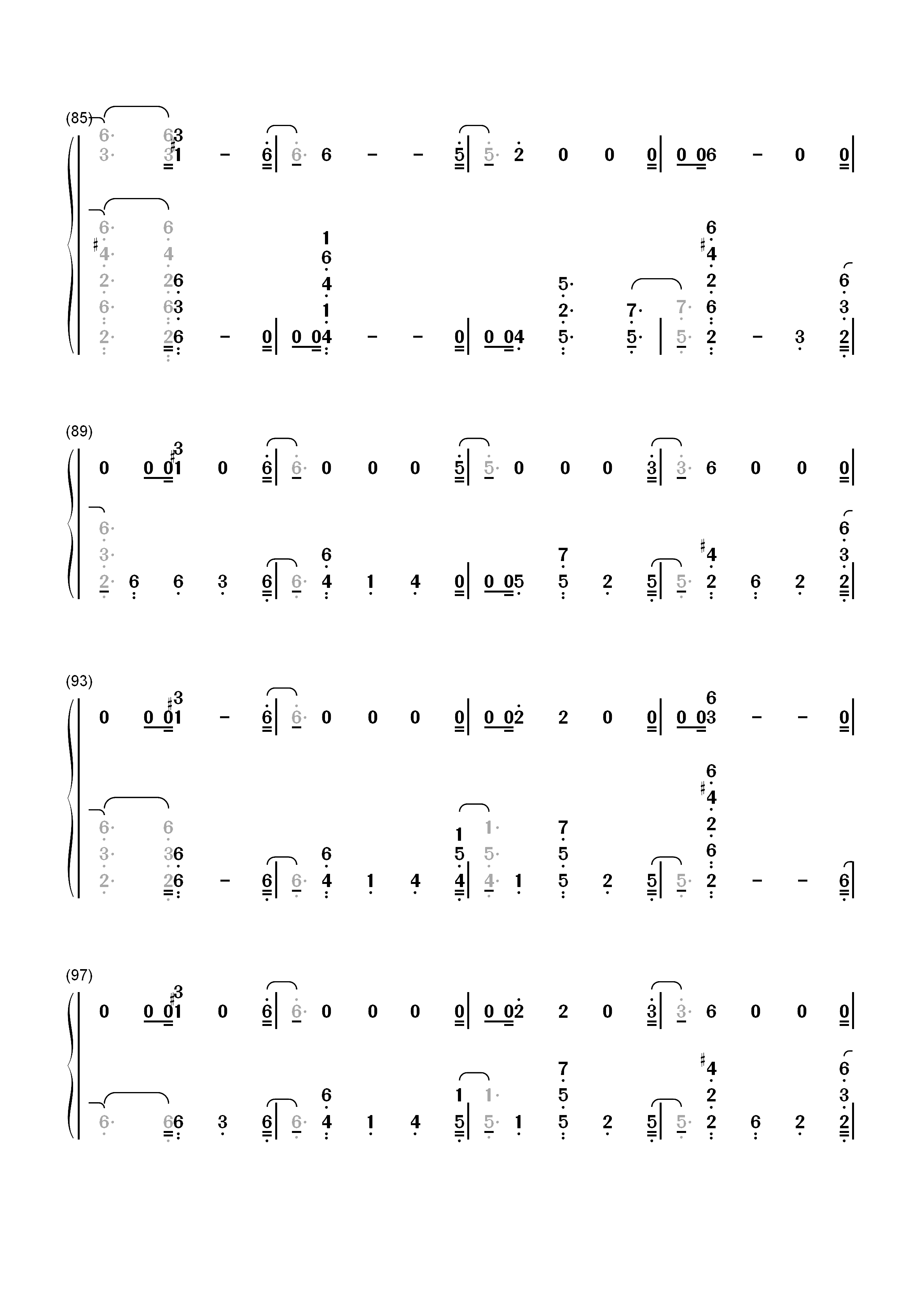 Bitches-Tove Lo双手简谱预览6