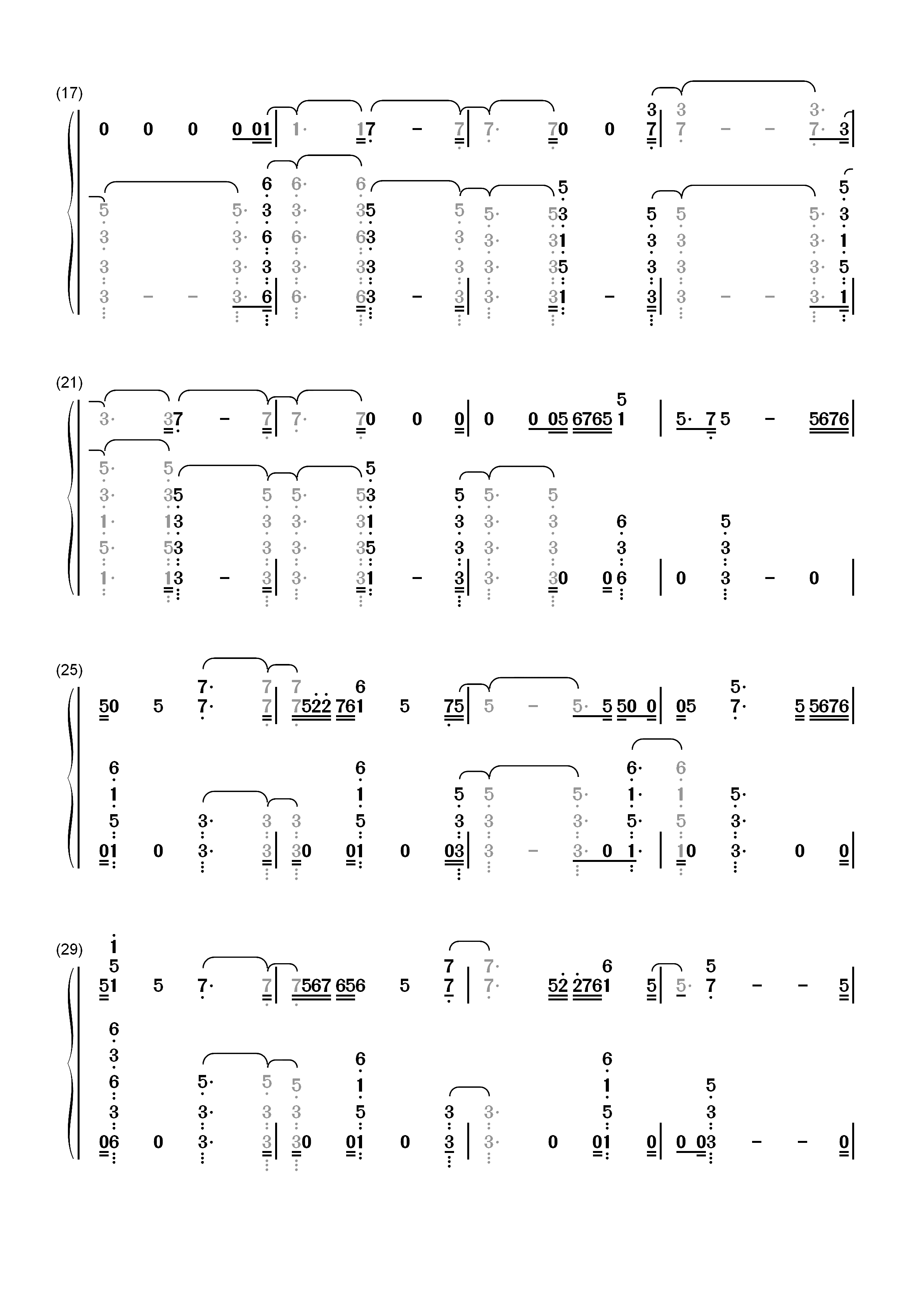 Let You Down-NF双手简谱预览2