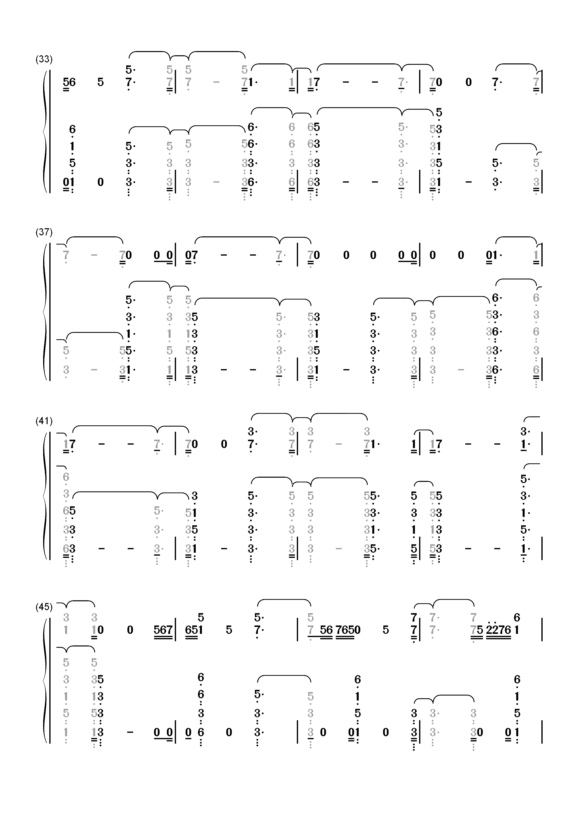 Let You Down-NF双手简谱预览3