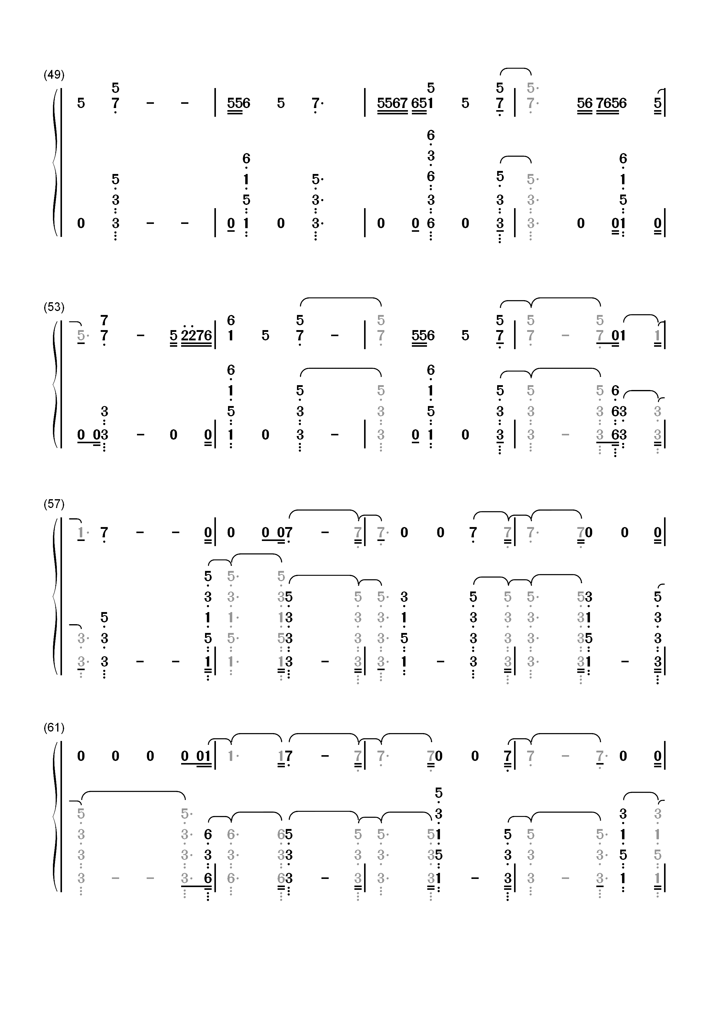 Let You Down-NF双手简谱预览4