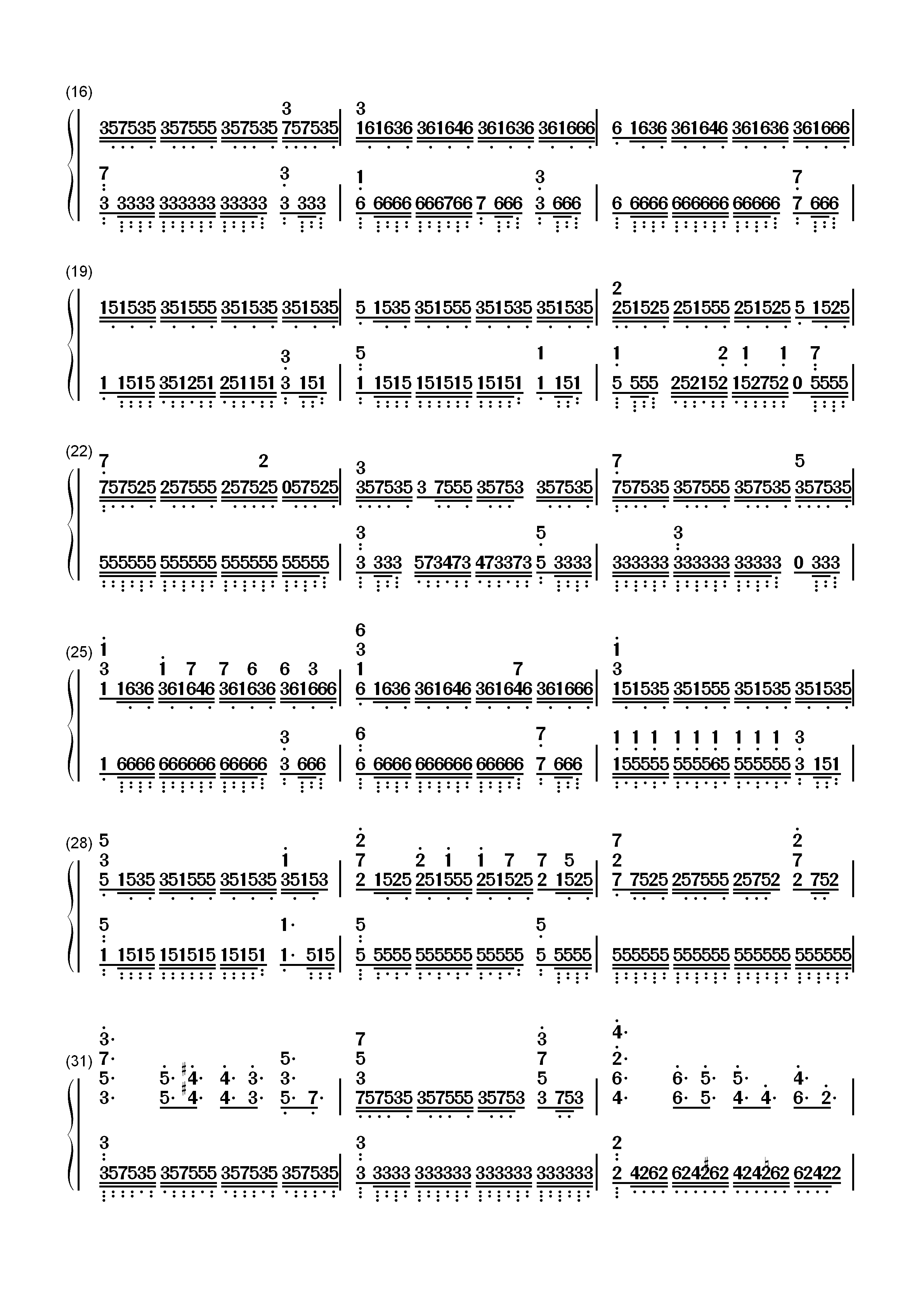 Chevaliers De Sangreal-达芬奇密码OST双手简谱预览2