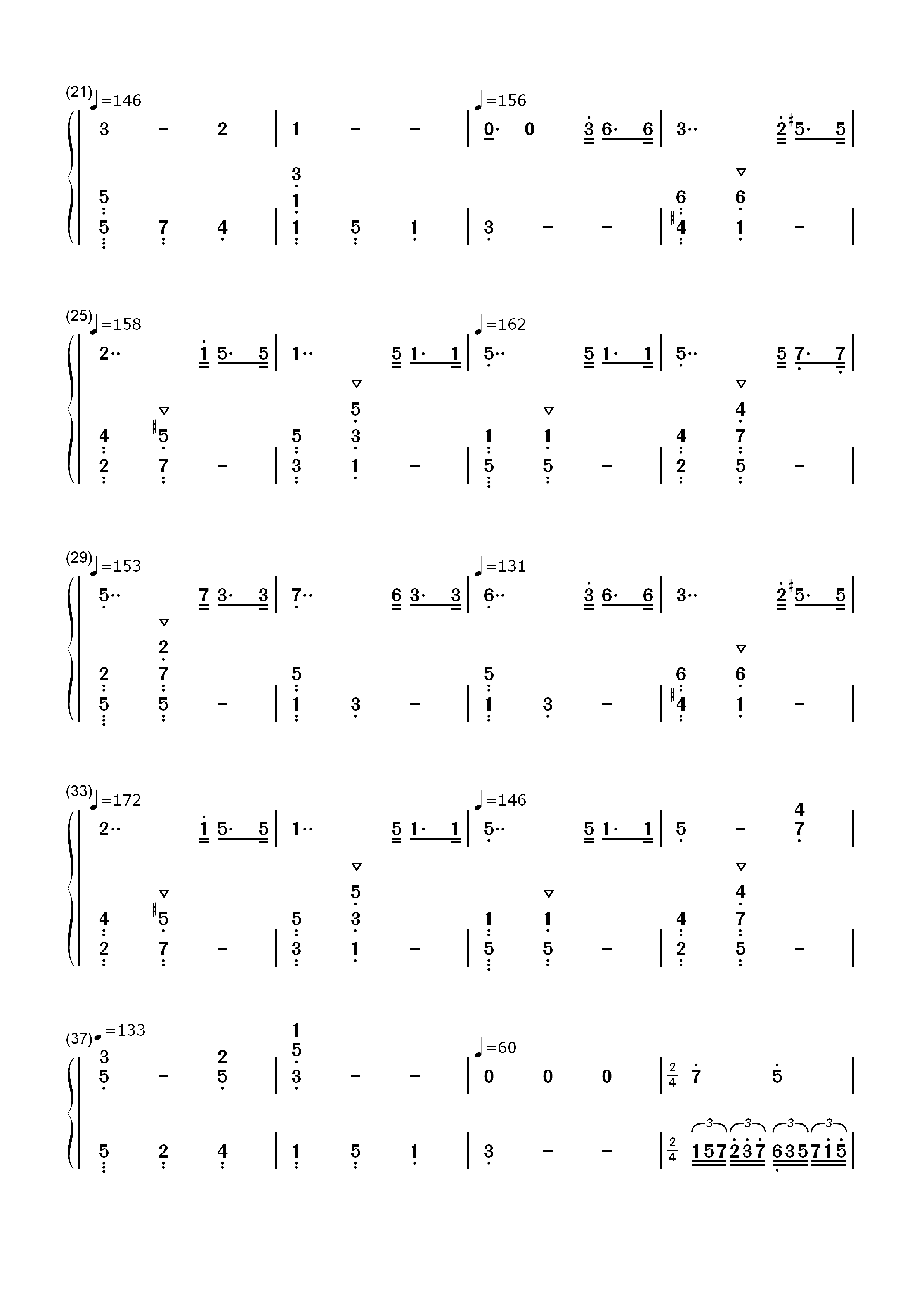 水面のワルツ-水面华尔兹双手简谱预览2