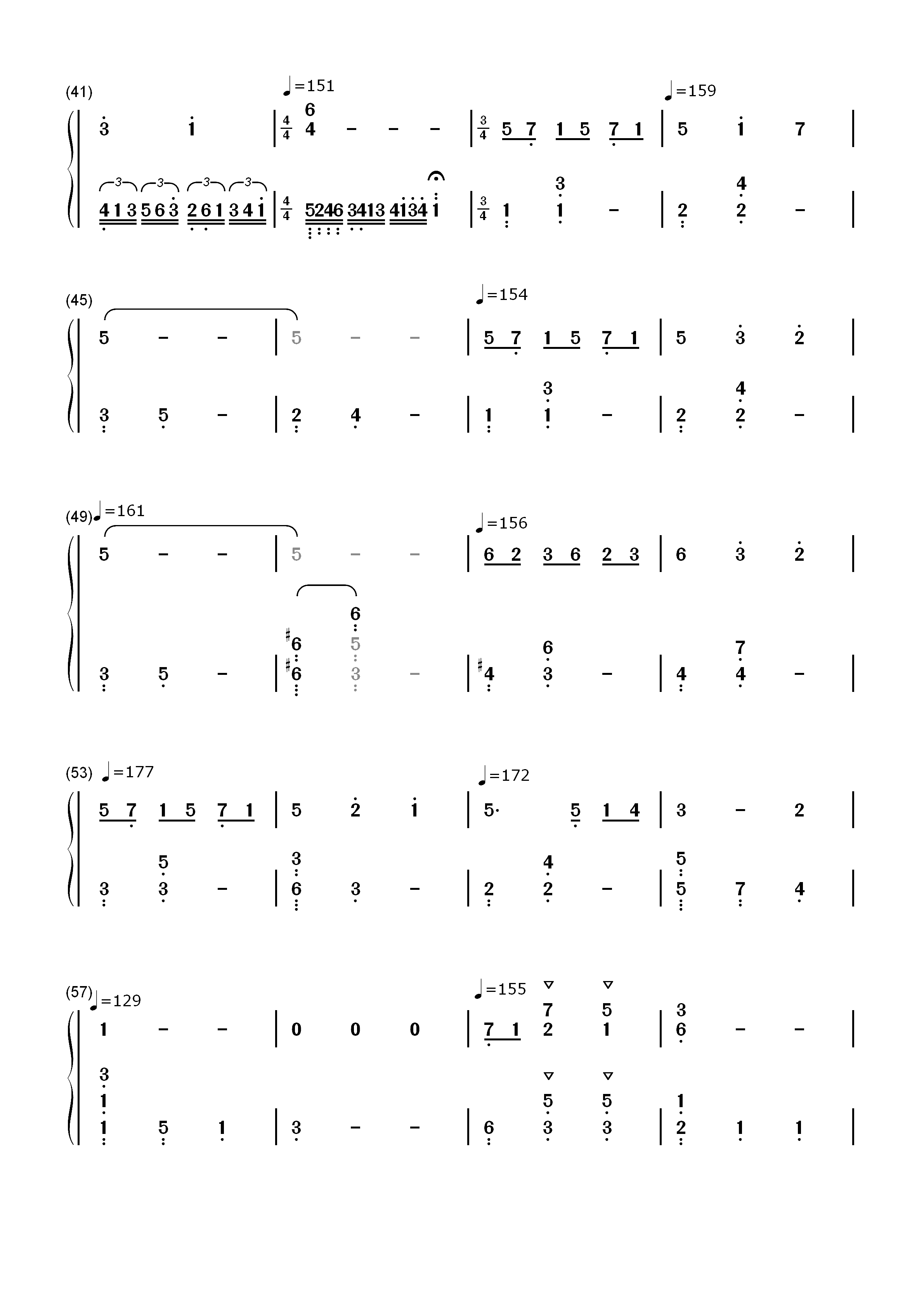 水面のワルツ-水面华尔兹双手简谱预览3