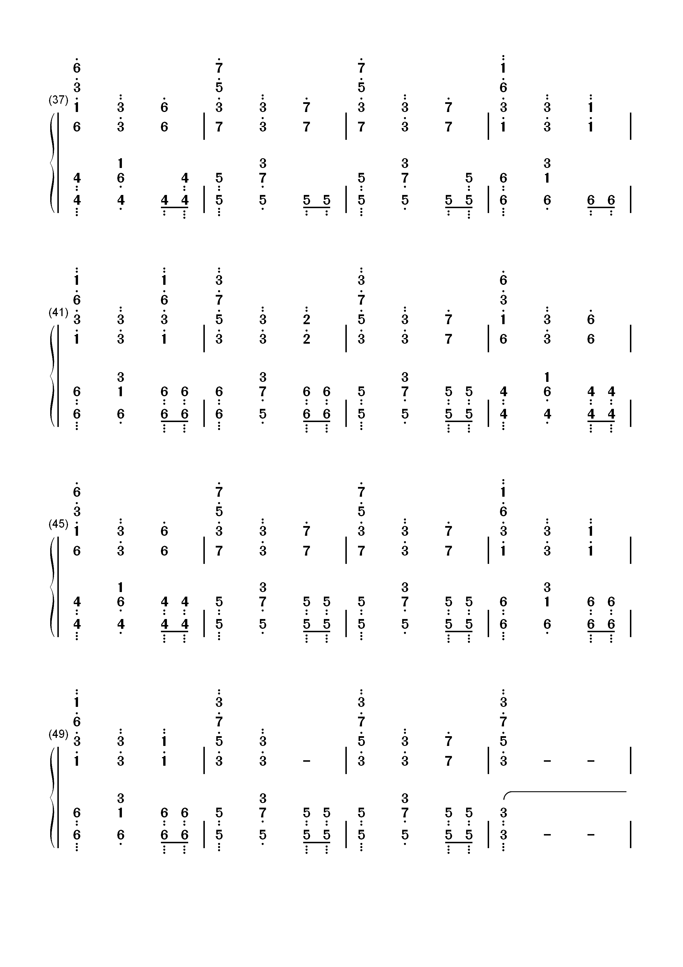 First Step-星际穿越OST双手简谱预览3