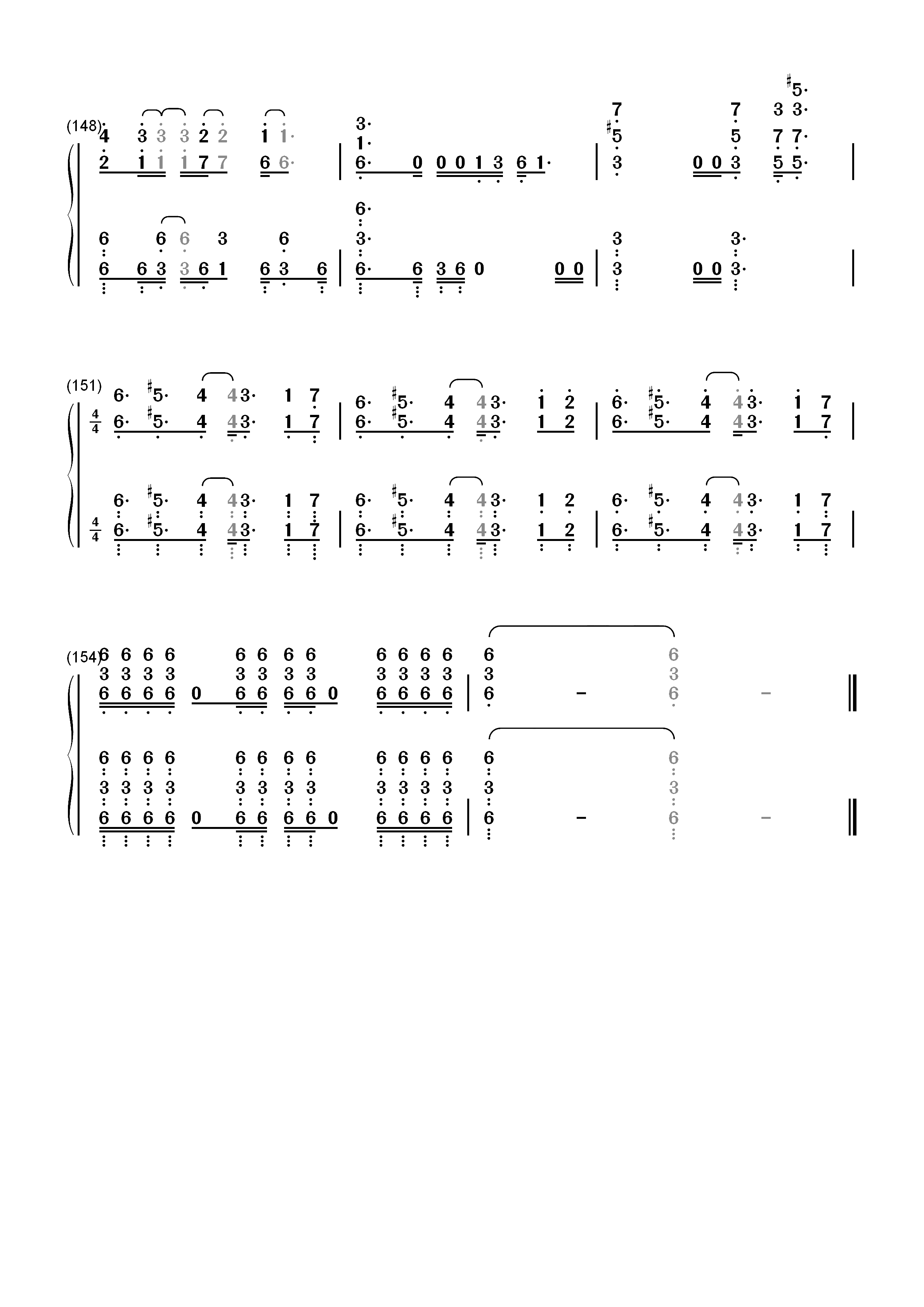 Katharsis-东京喰种re OP2双手简谱预览14