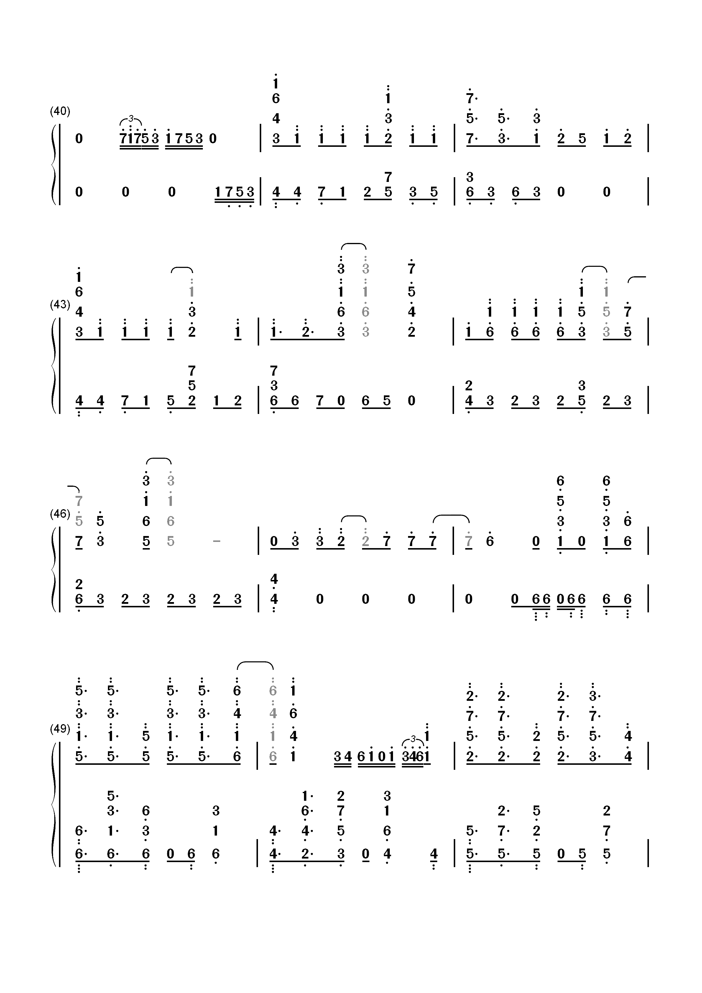 Katharsis-东京喰种re OP2双手简谱预览5