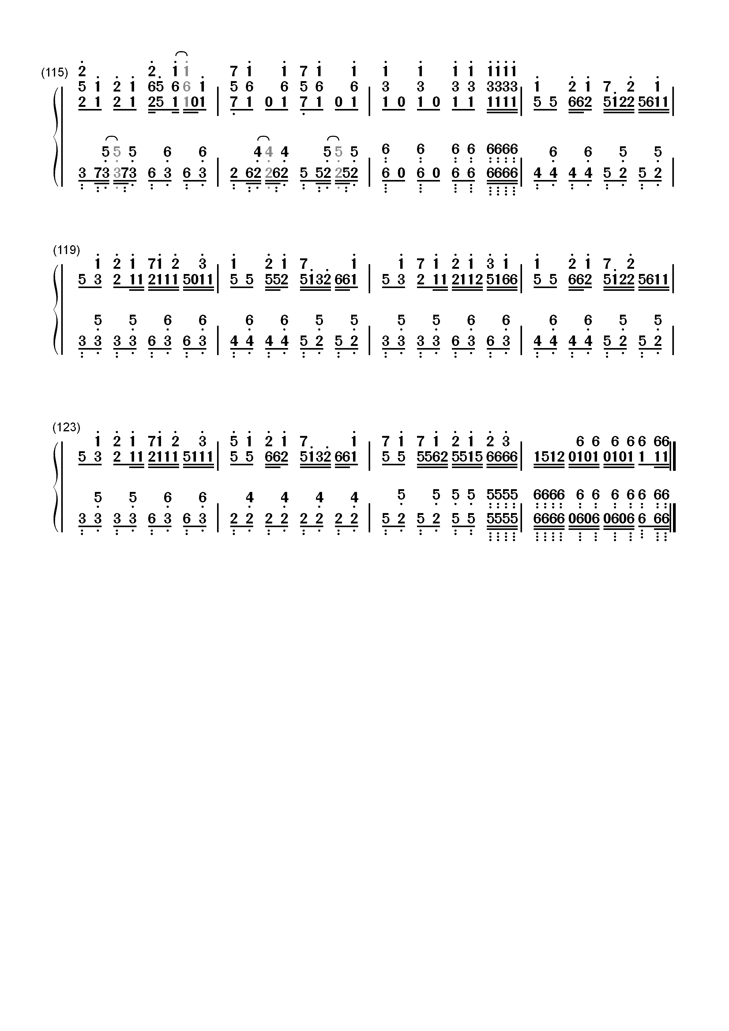 Hectopascal-终将成为你ED双手简谱预览7