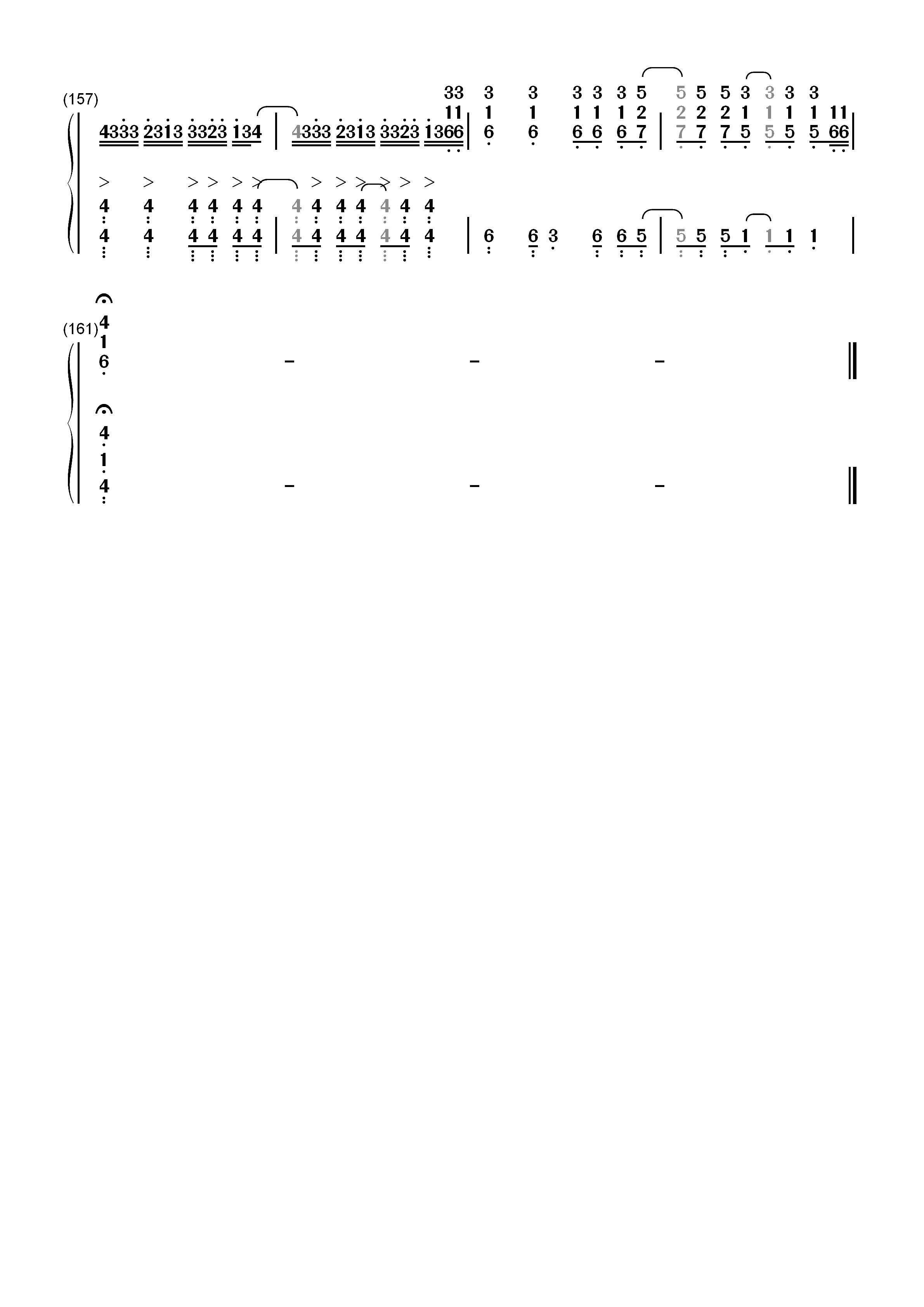 さよならエレジー-终结一吻主题曲双手简谱预览9