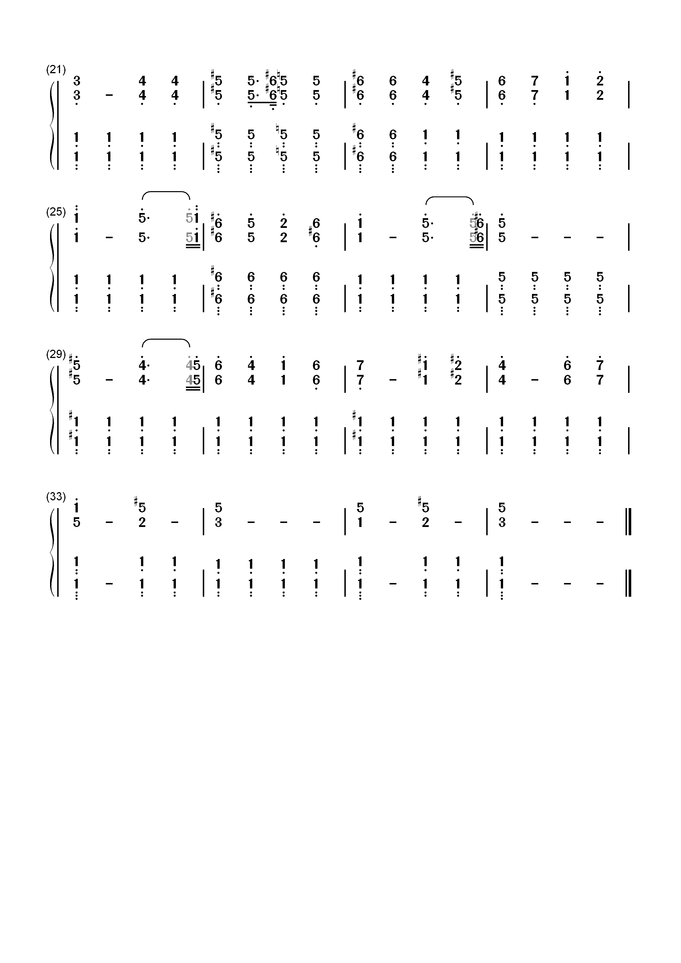 方舟生存进化主题曲-钢琴版双手简谱预览2