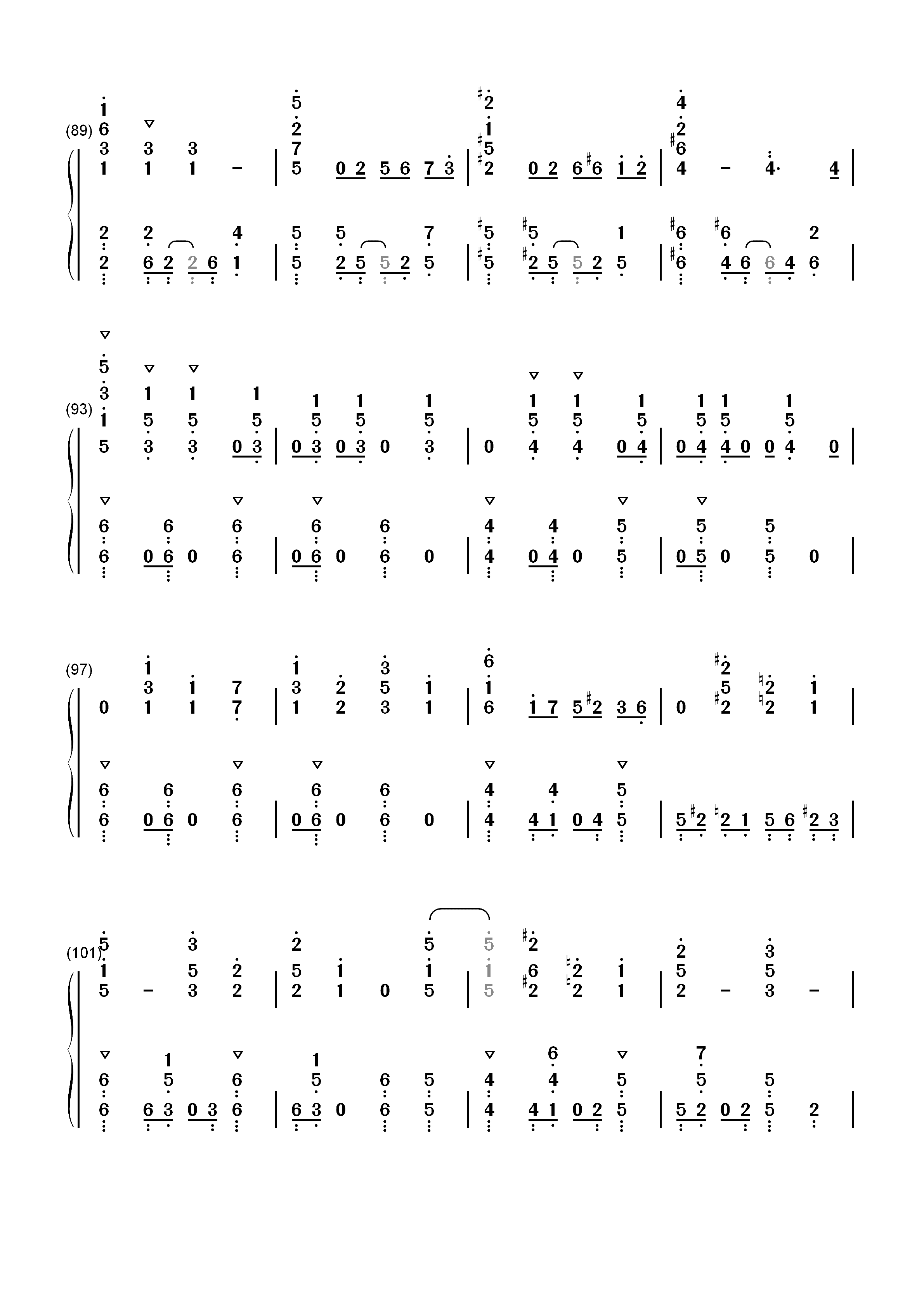 ソラノネ-荒野的寿飞行队OP双手简谱预览6