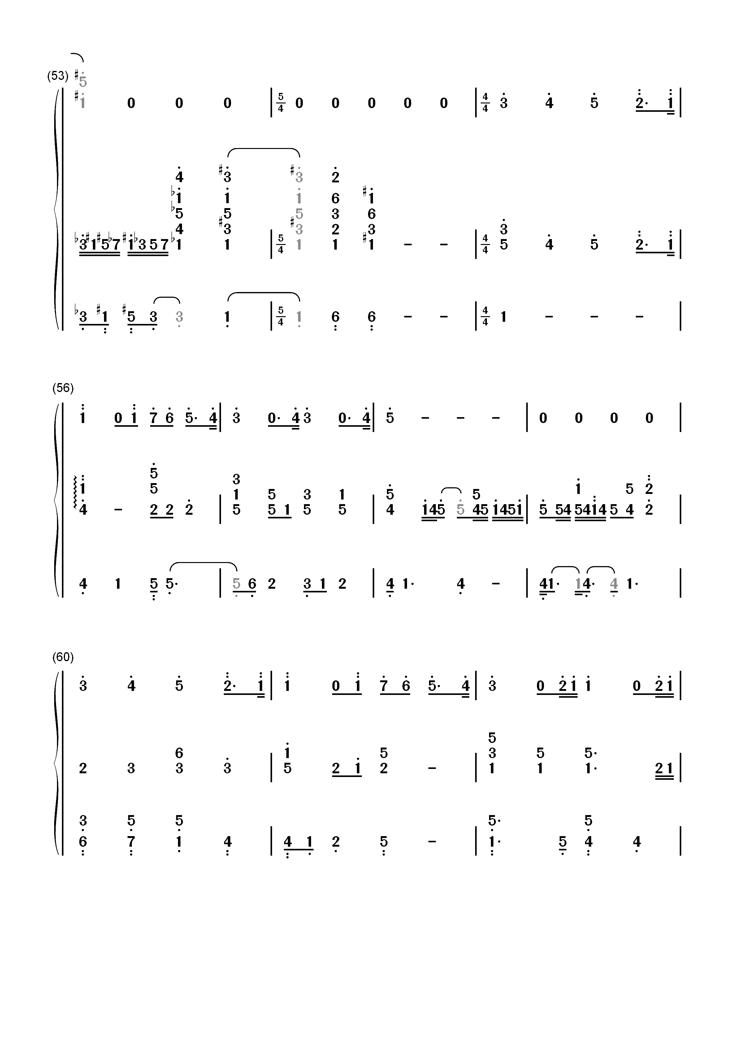 ウィアートル-朝花夕誓于离别之朝束起约定之花主题曲双手简谱预览6