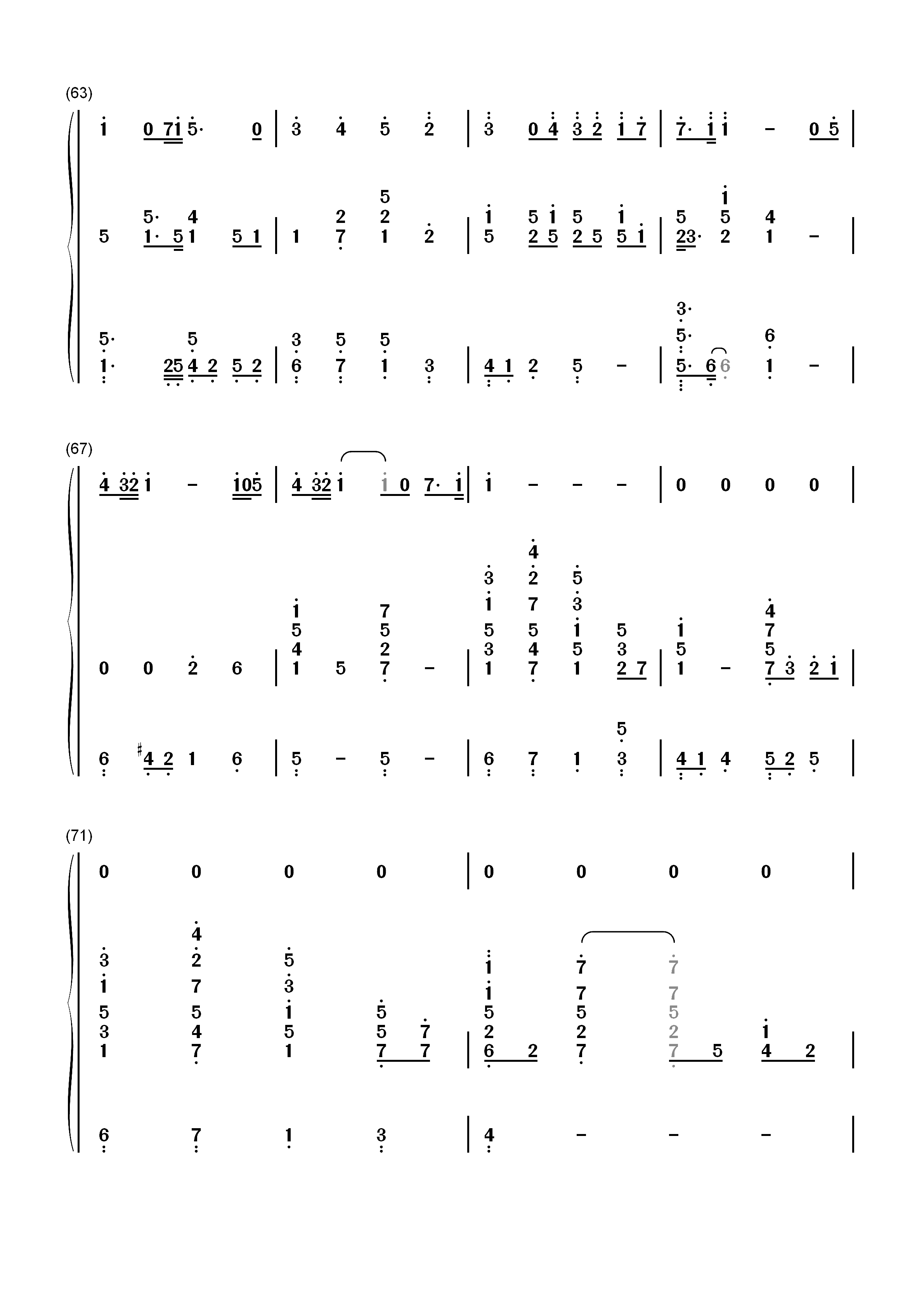 ウィアートル-朝花夕誓于离别之朝束起约定之花主题曲双手简谱预览7