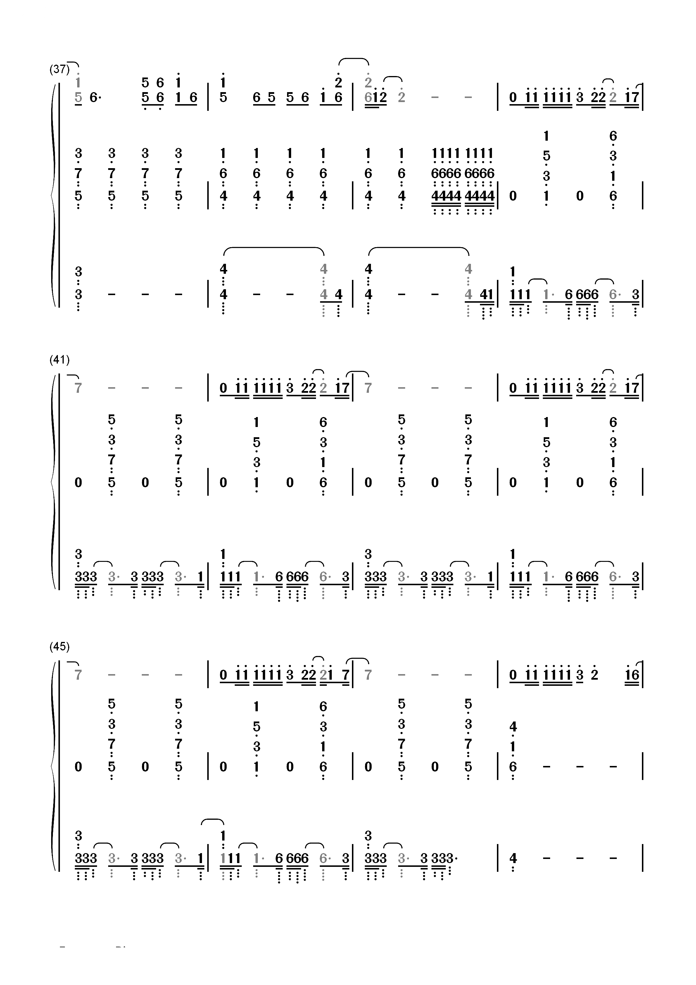 Fade-Lewis Capaldi双手简谱预览4