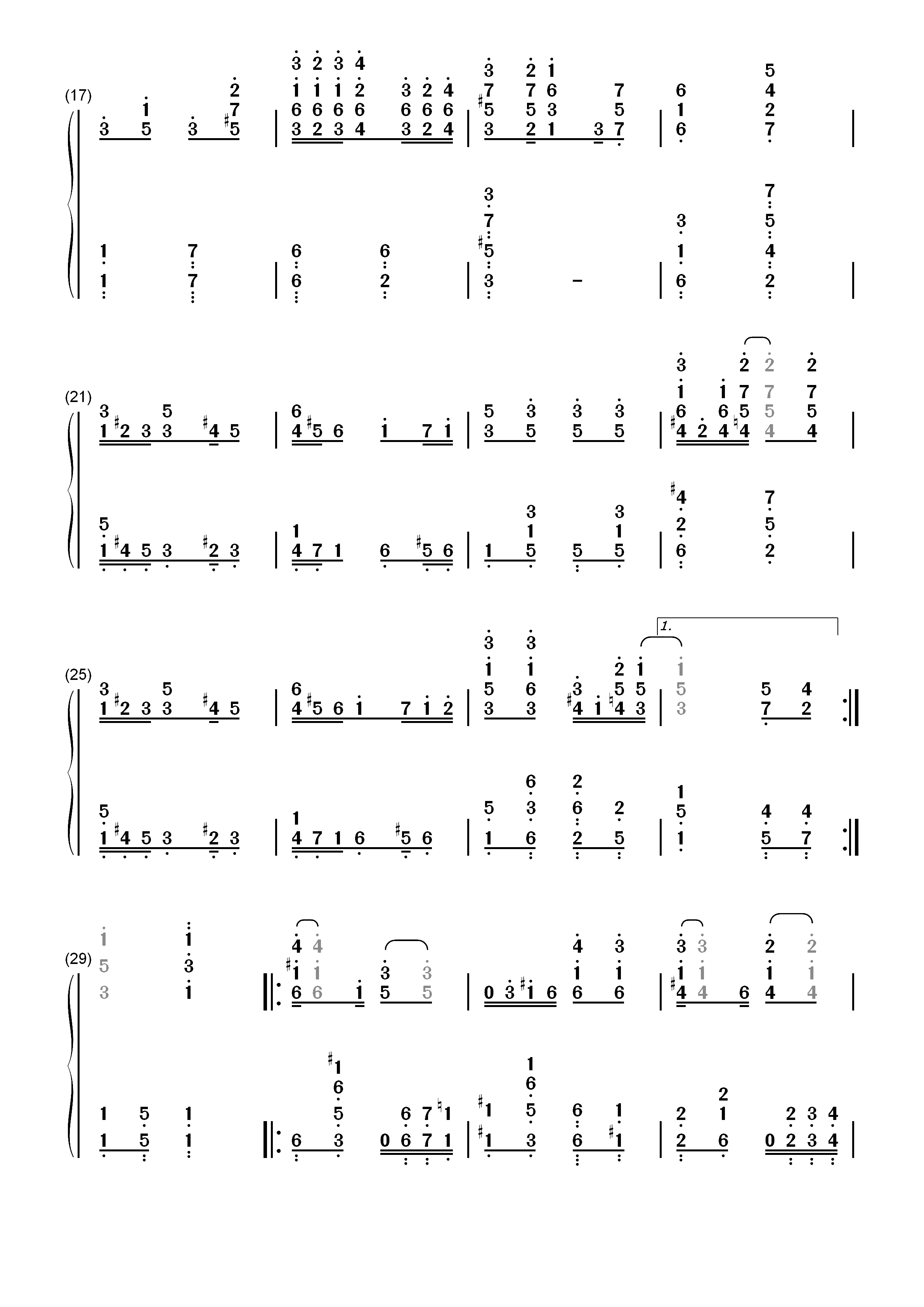 Lovers Lane Glide-Calvin Woolsey双手简谱预览2