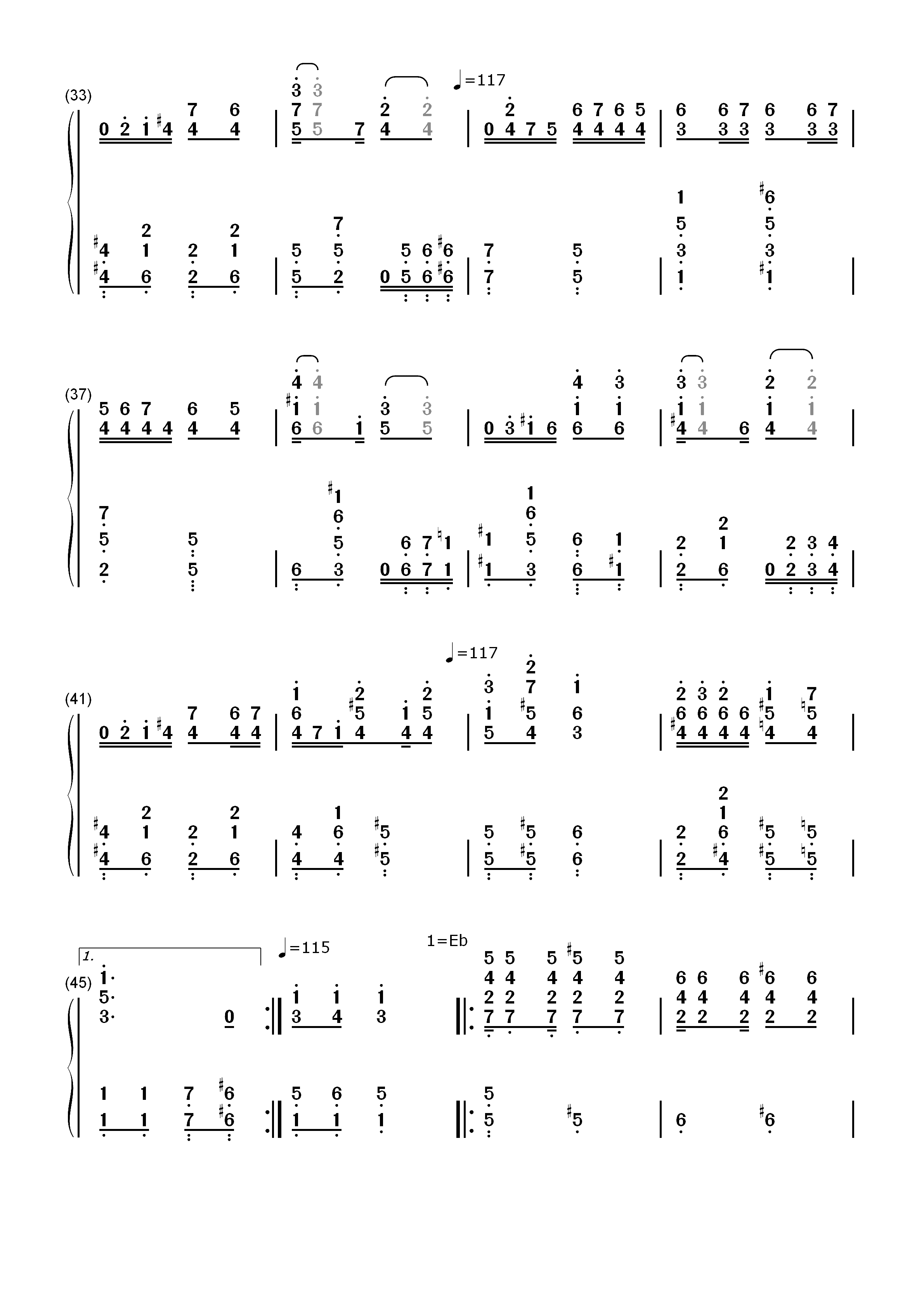 Lovers Lane Glide-Calvin Woolsey双手简谱预览3