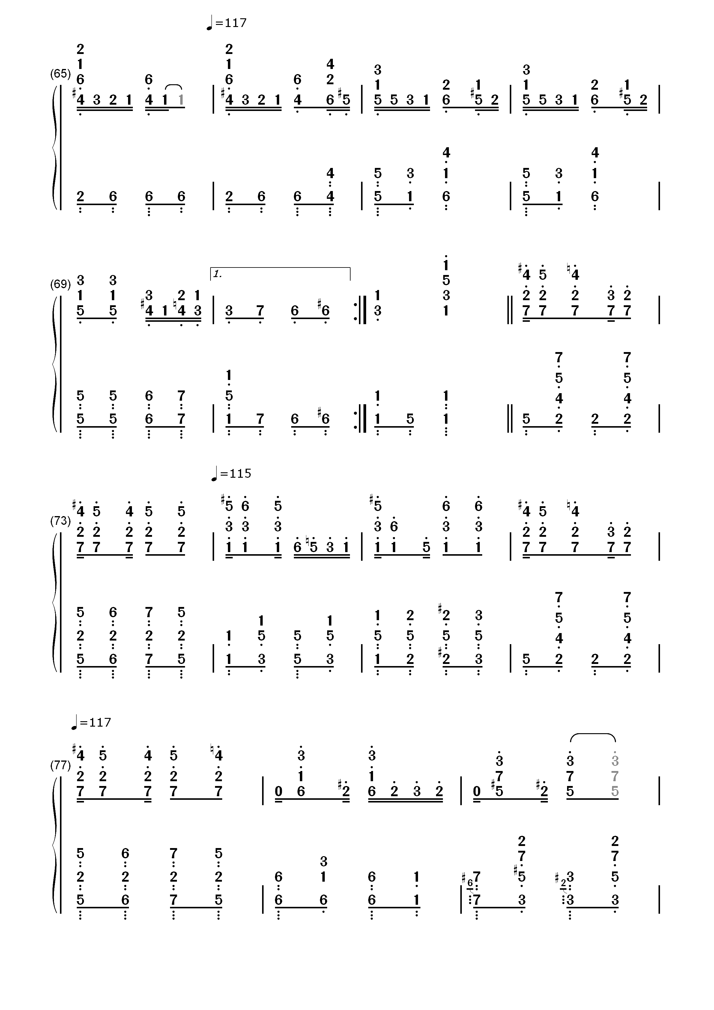 Lovers Lane Glide-Calvin Woolsey双手简谱预览5