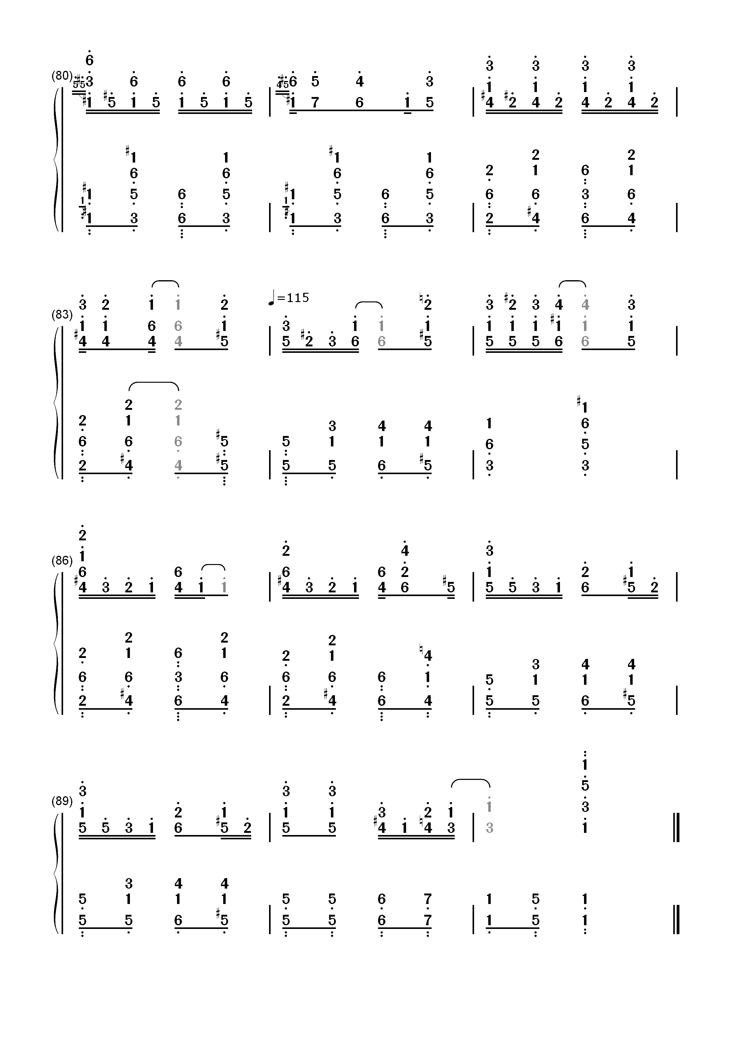 Lovers Lane Glide-Calvin Woolsey双手简谱预览6