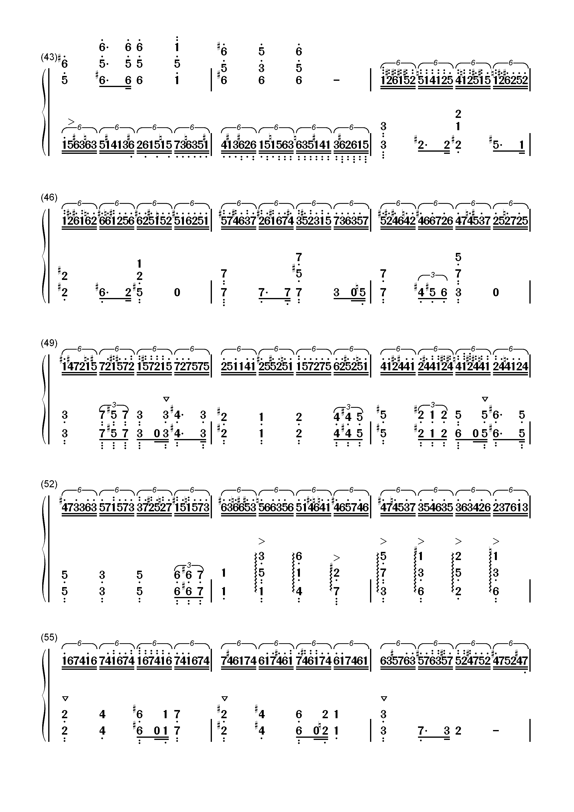 肖邦练习曲第23首双手简谱预览4