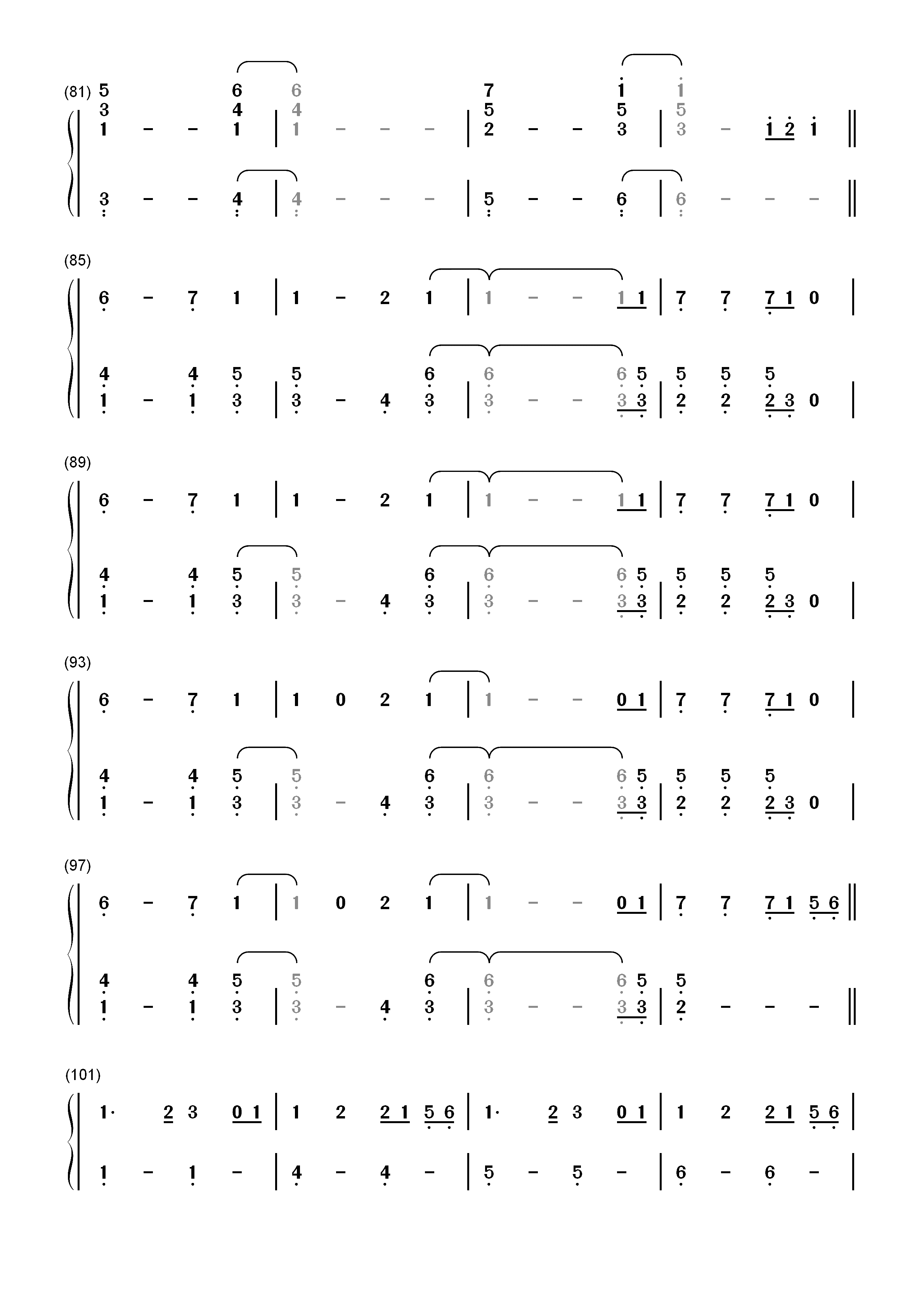 The Bones-Maren Morris双手简谱预览4