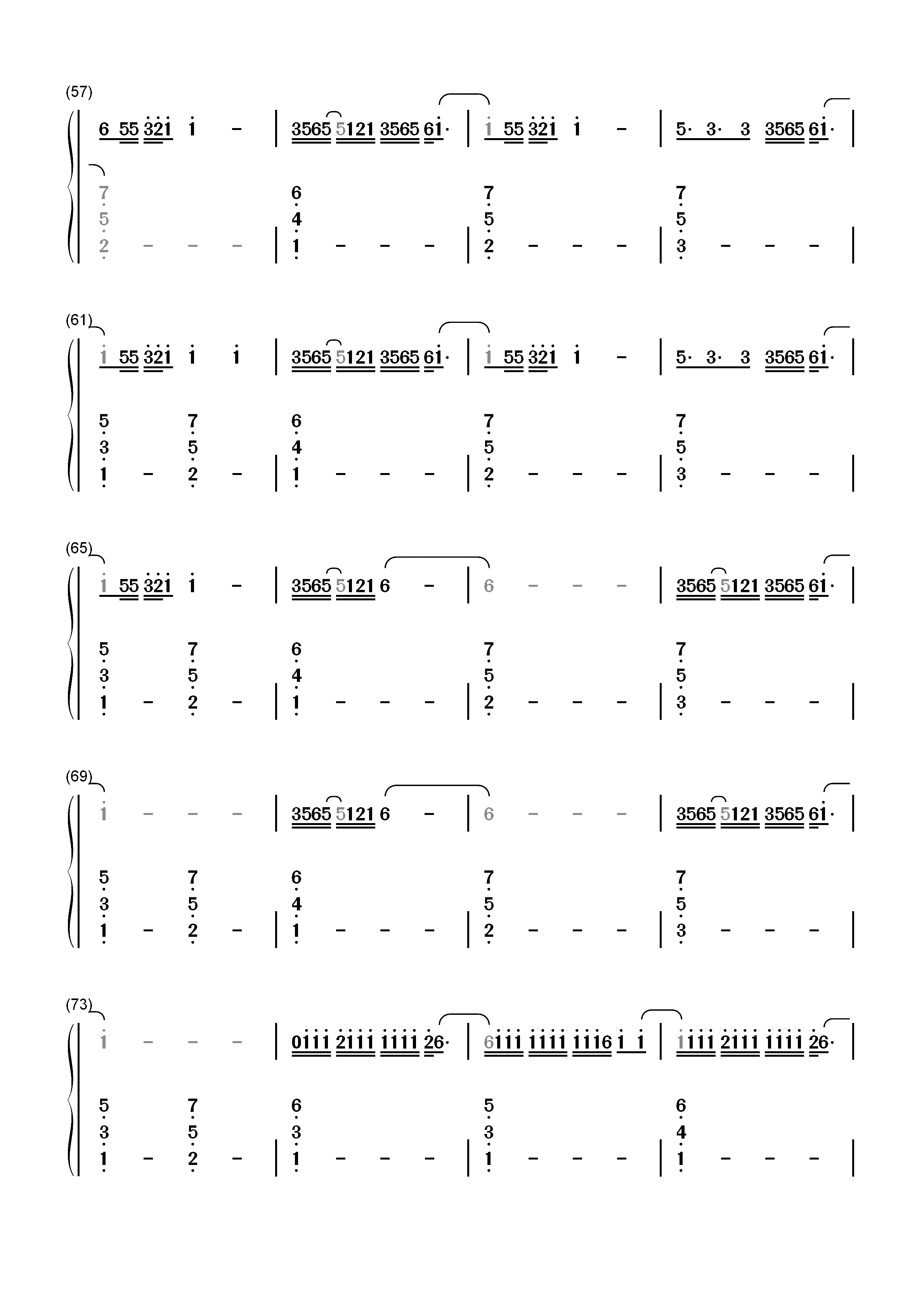 More and More-TWICE最新回归曲双手简谱预览4