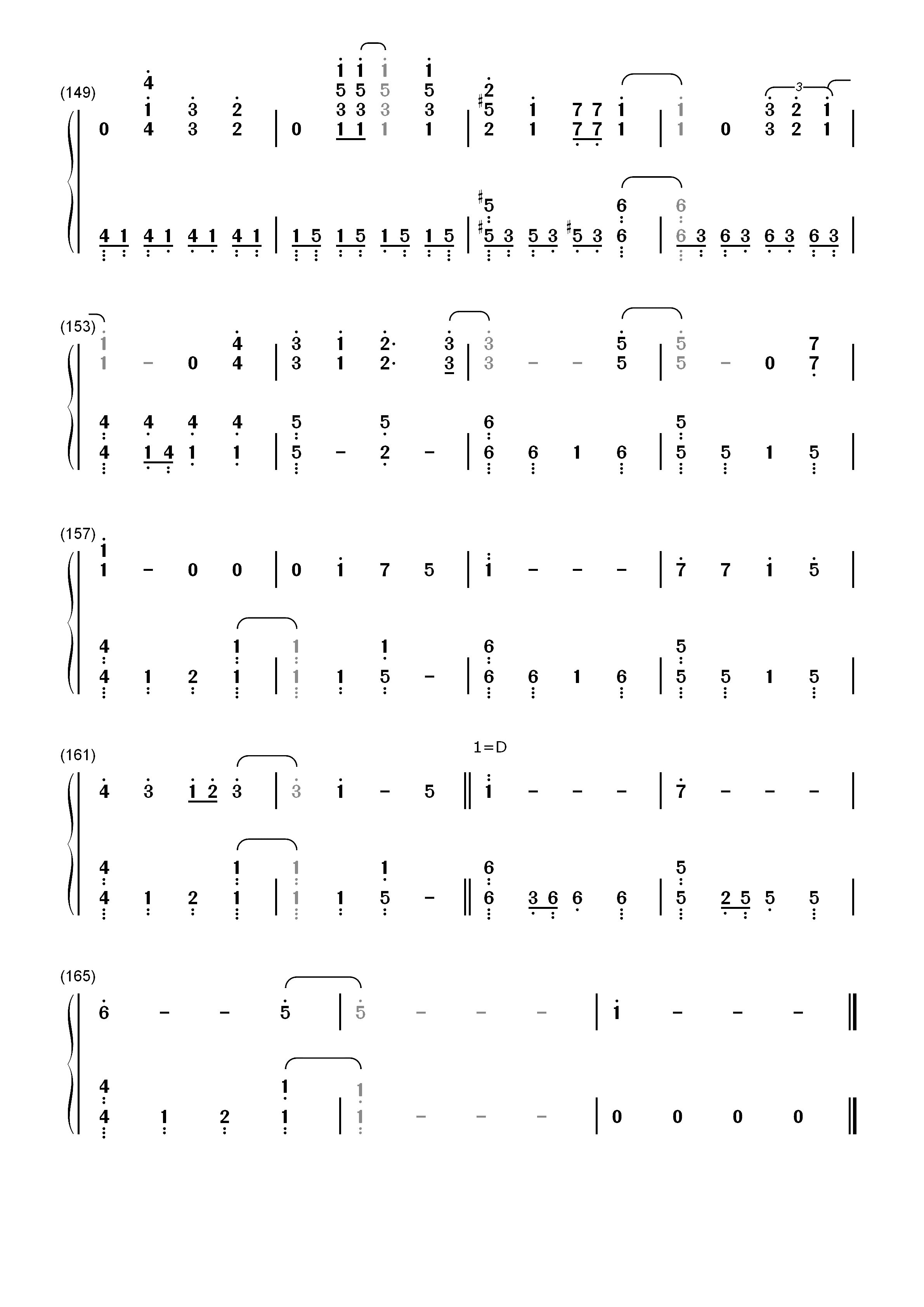 炎-鬼灭之刃无限列车篇主题曲双手简谱预览9