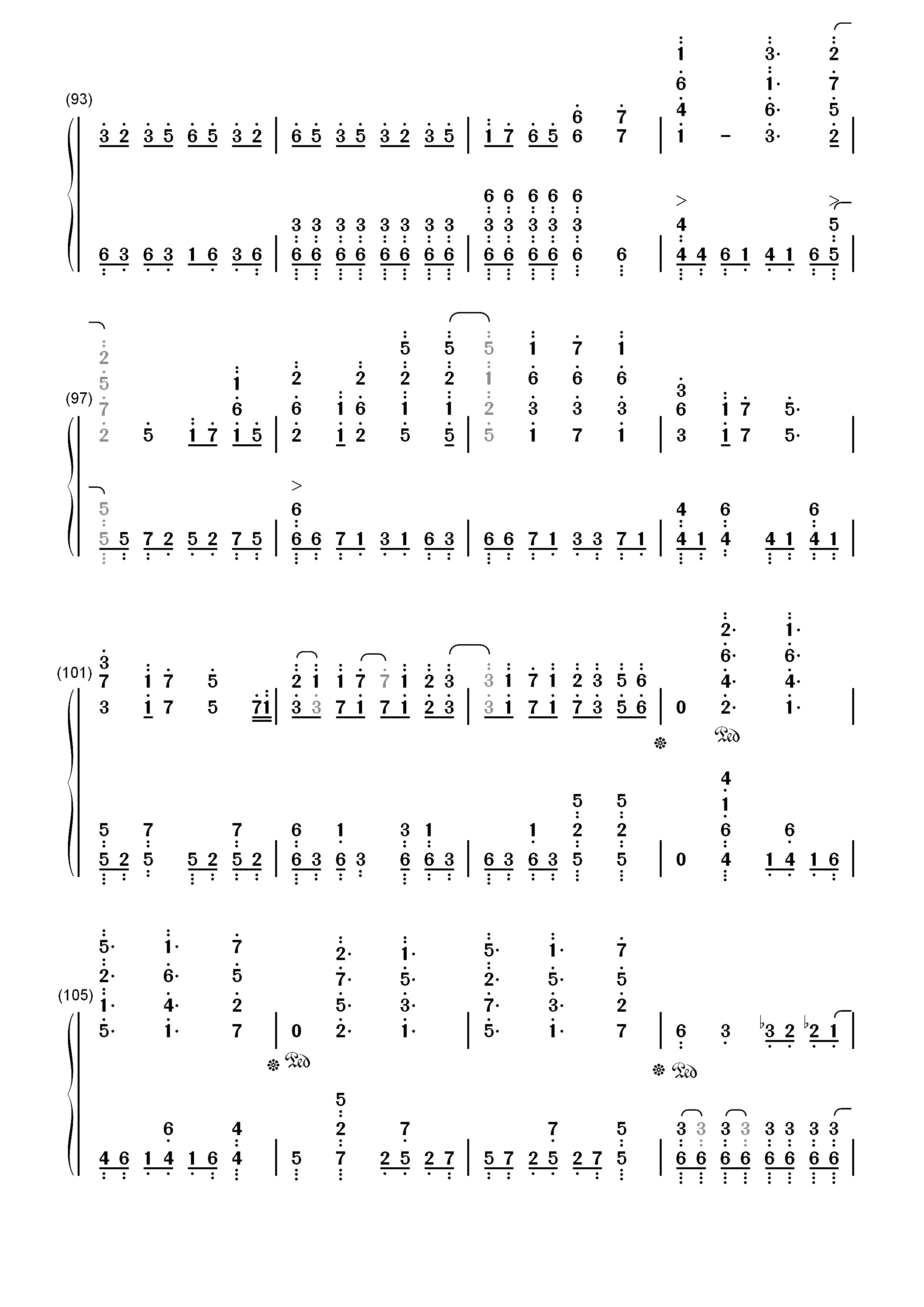 剪刀刺客-刺客伍六七主题曲双手简谱预览6