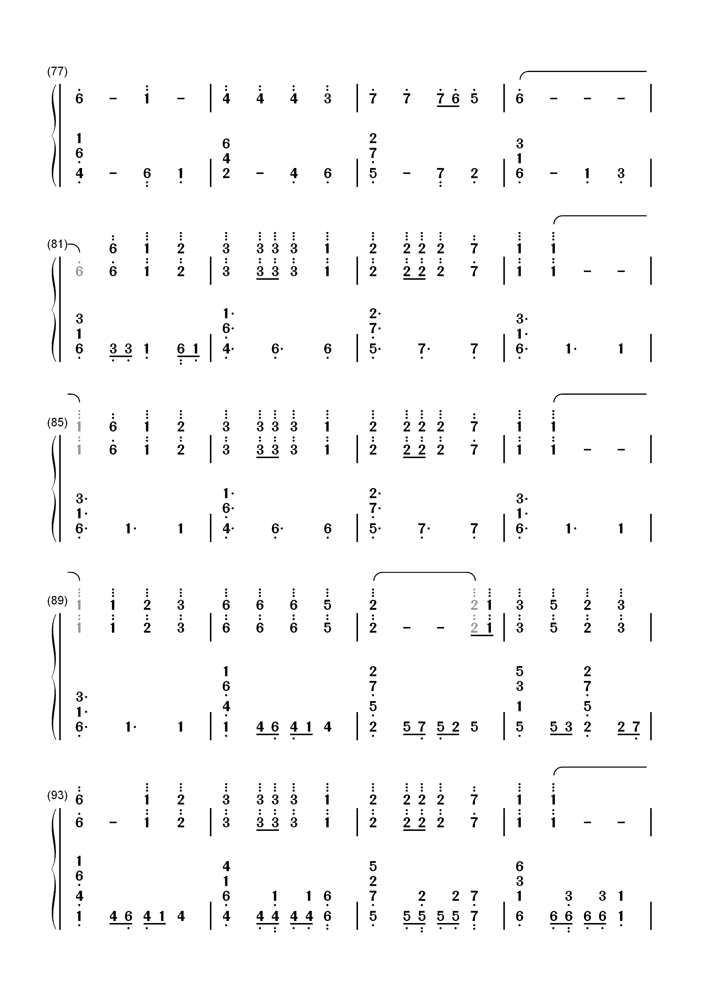 Aurora-K-391 ft RØRY双手简谱预览5